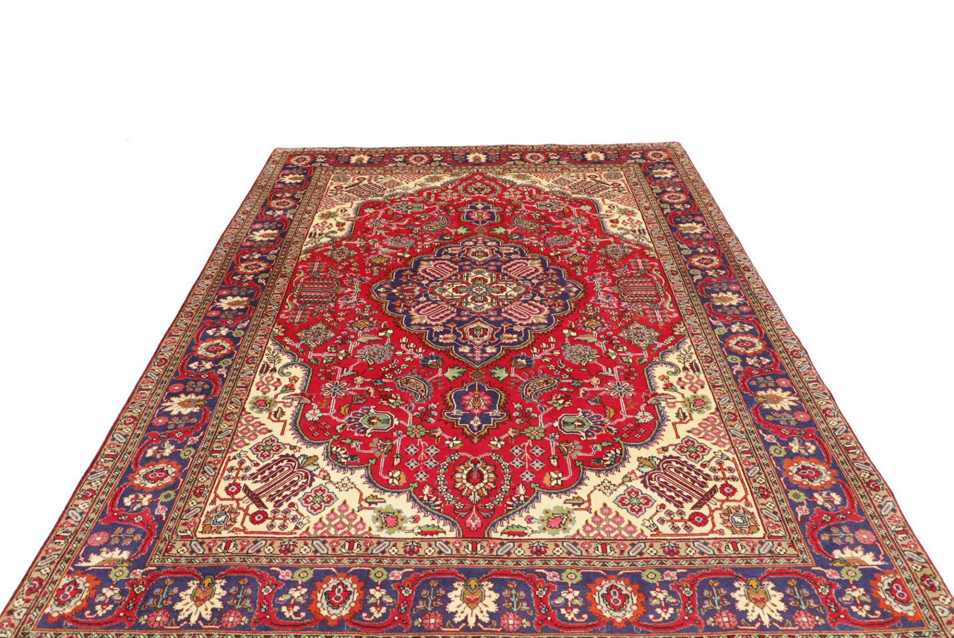 perserteppich-tabriz-198-x-291-cm-schurwolle-handgeknupft-klassisch-7 Handgeknüpfter Täbriz Perserteppich 198 × 291 cm