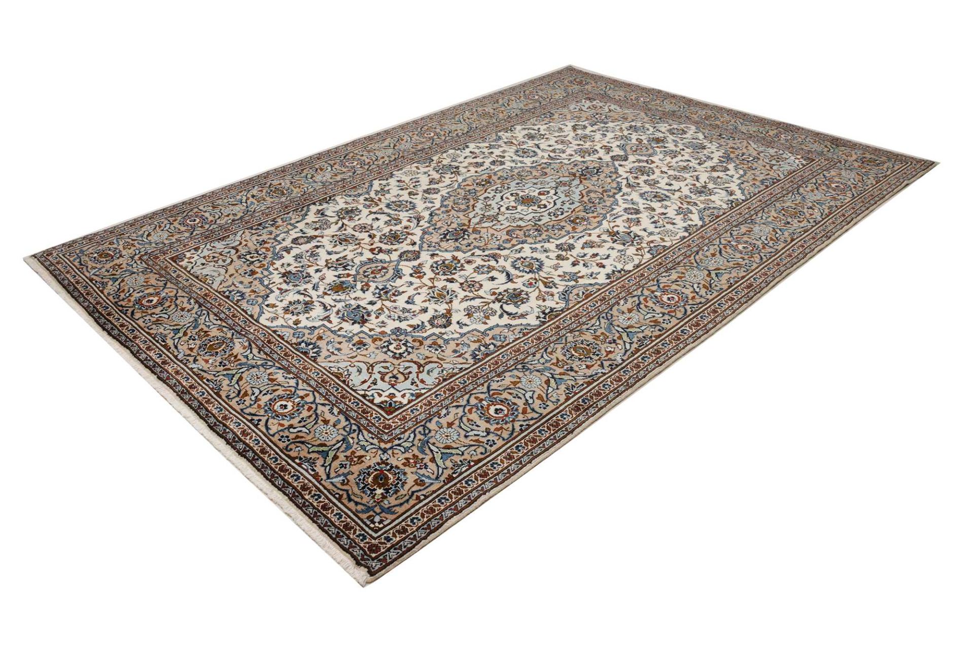 Kashan Perserteppich aus Iran, 201 × 296 cm