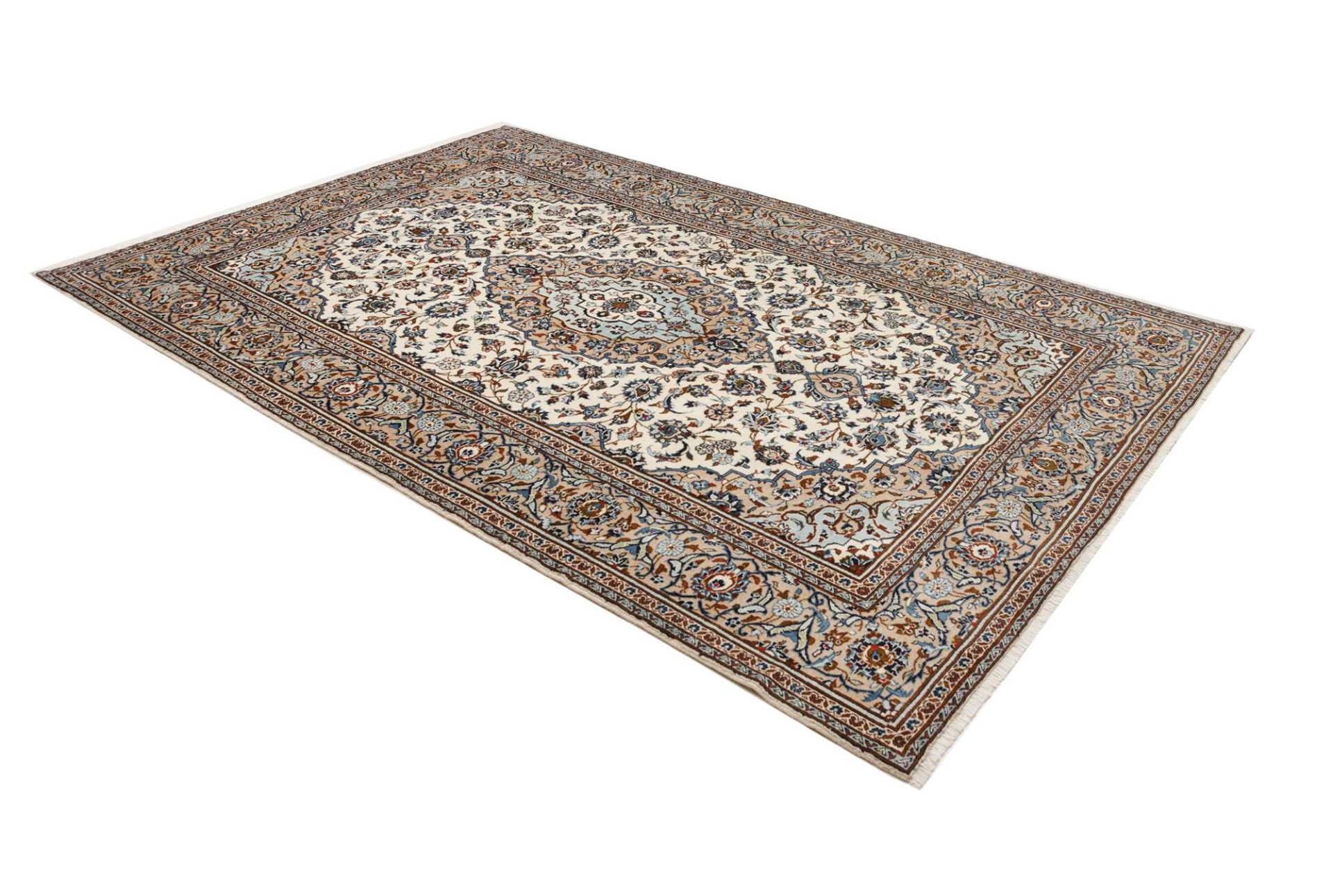 Kashan Perserteppich aus Iran, 201 × 296 cm