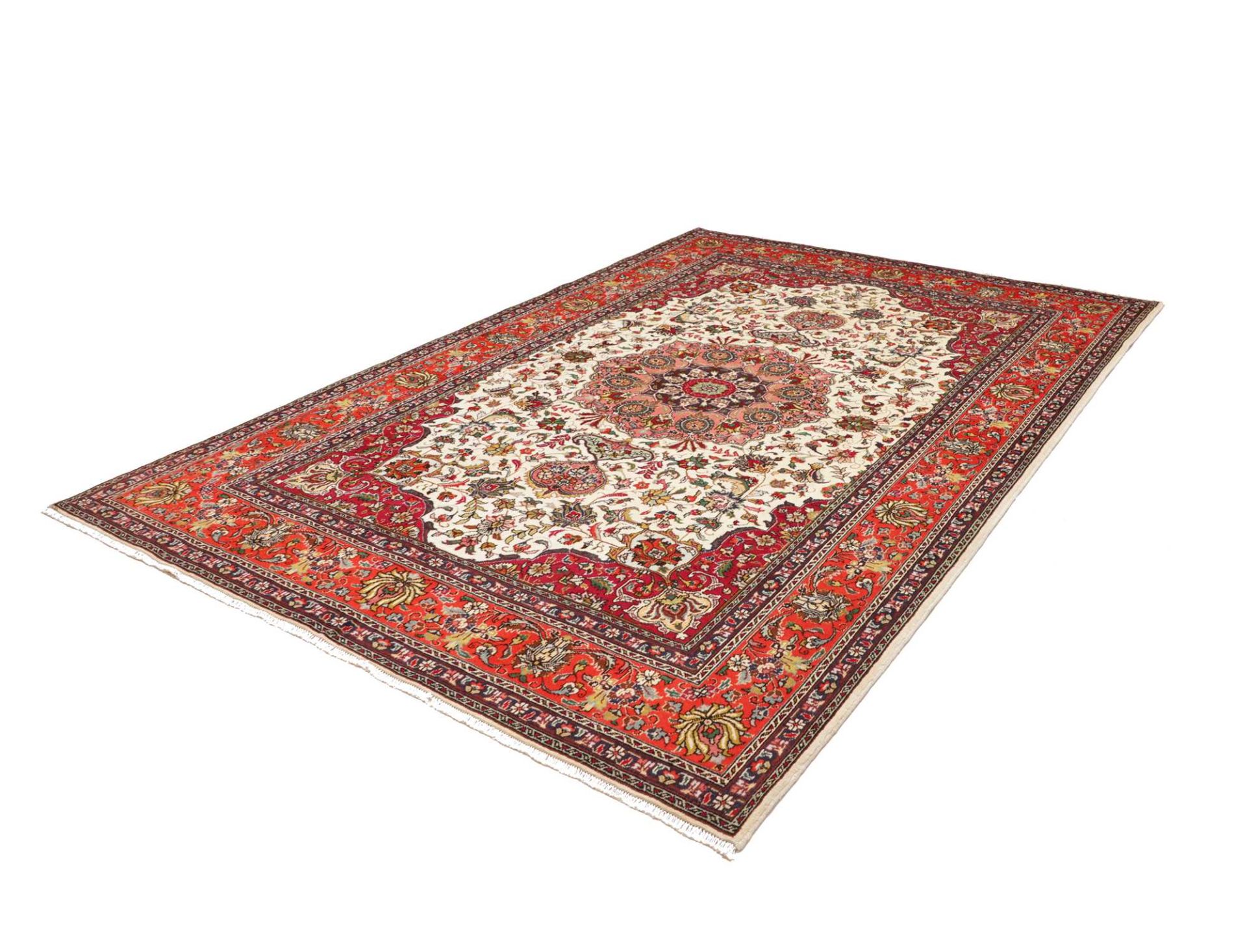 Handgeknüpfter Täbriz Perserteppich 204 × 297 cm