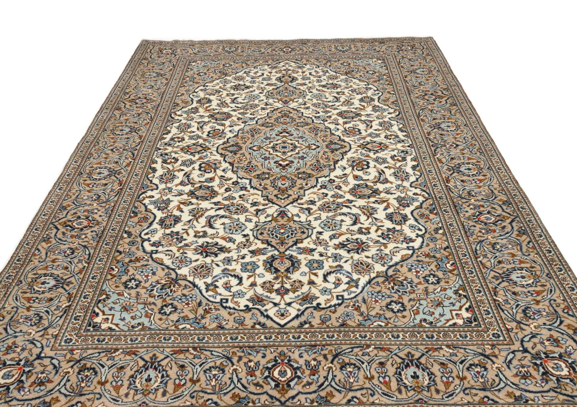 Handgeknüpfter Kashan Perserteppich, 199 × 304 cm, Wolle