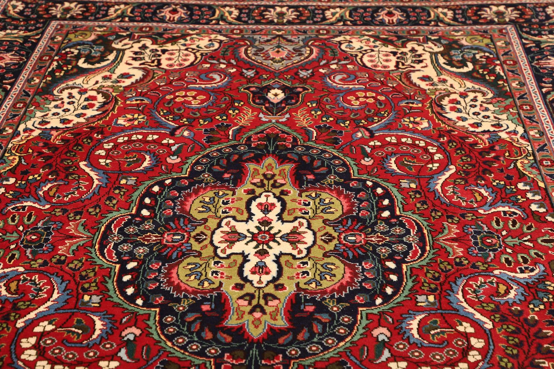 Handgeknüpfter Täbriz Perserteppich, 201 × 294 cm, Wolle