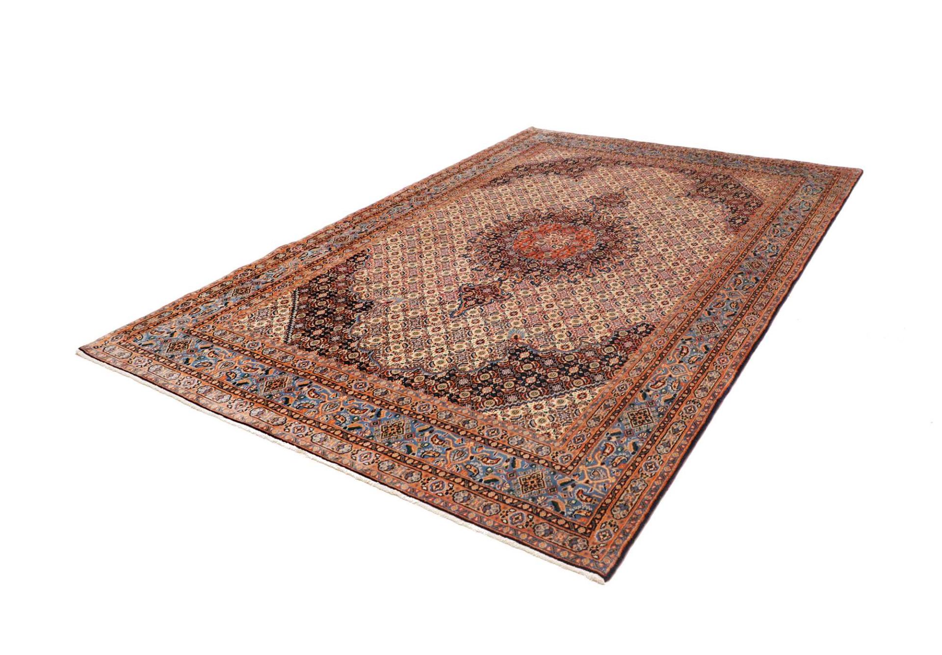 Moud Perserteppich aus Iran, 208 × 302 cm