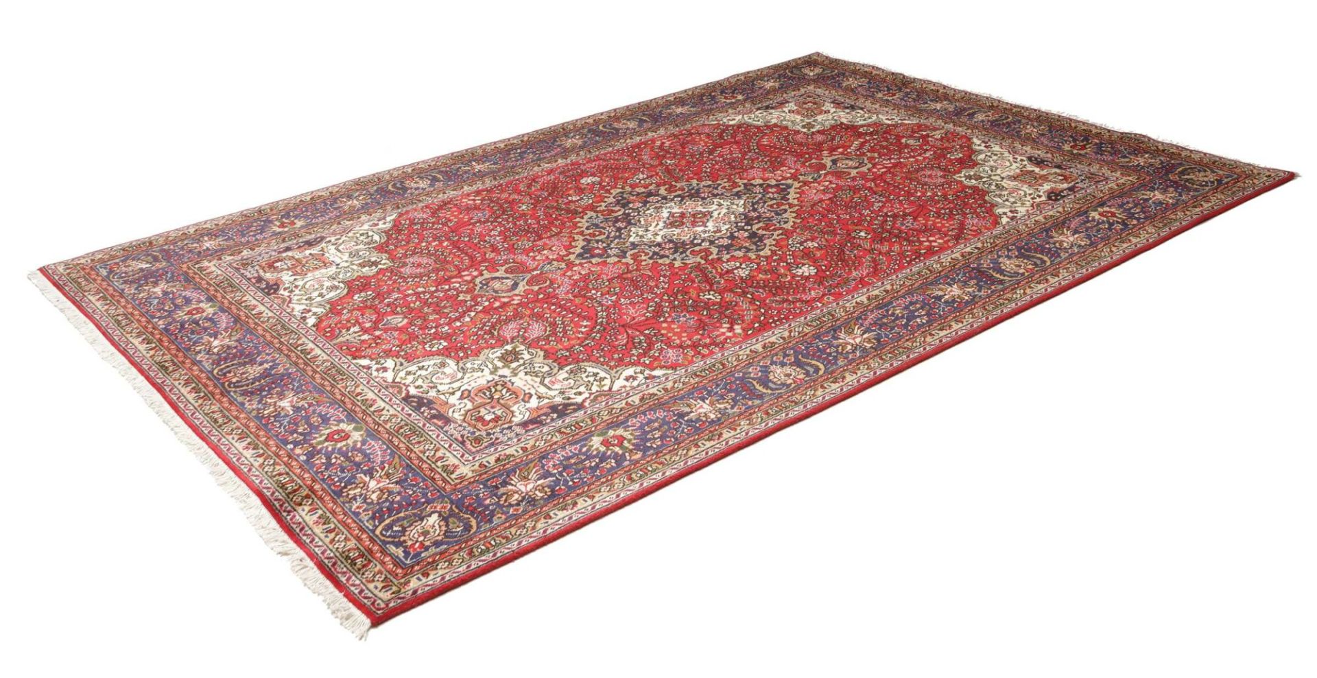 Täbriz Perserteppich 195 × 296 cm aus Wolle, handgeknüpft
