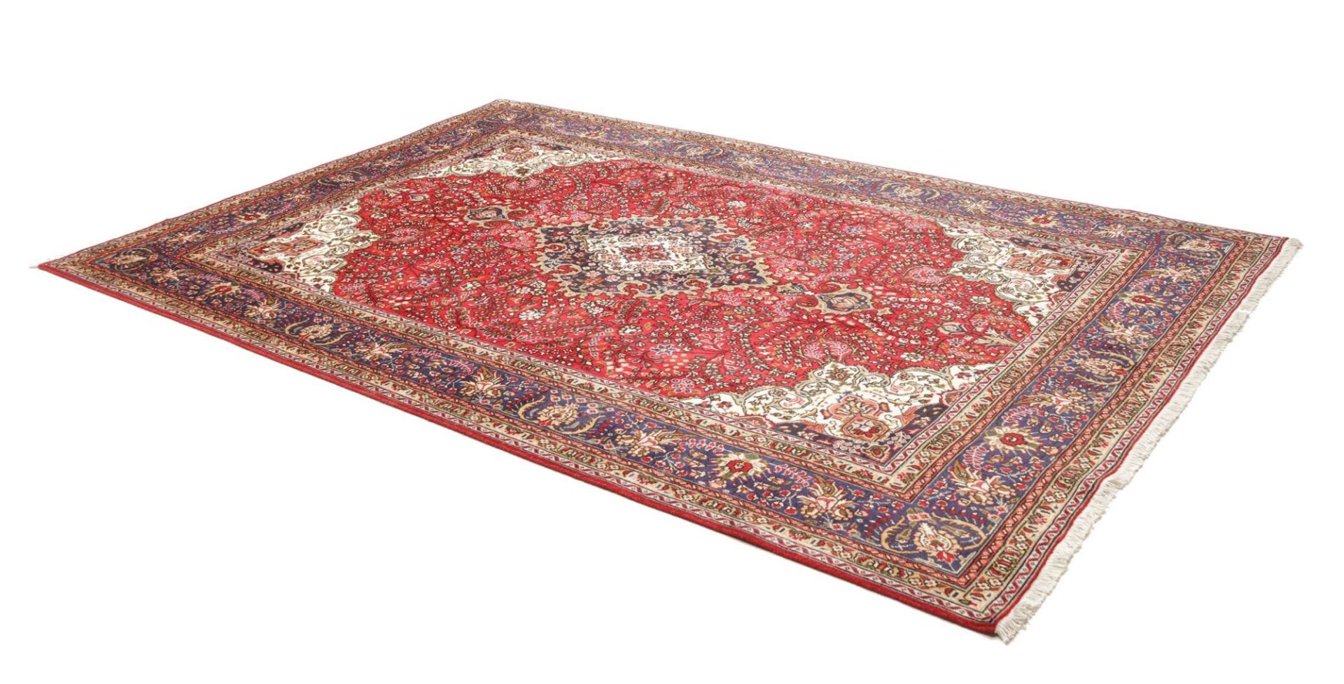 Täbriz Perserteppich 195 × 296 cm aus Wolle, handgeknüpft