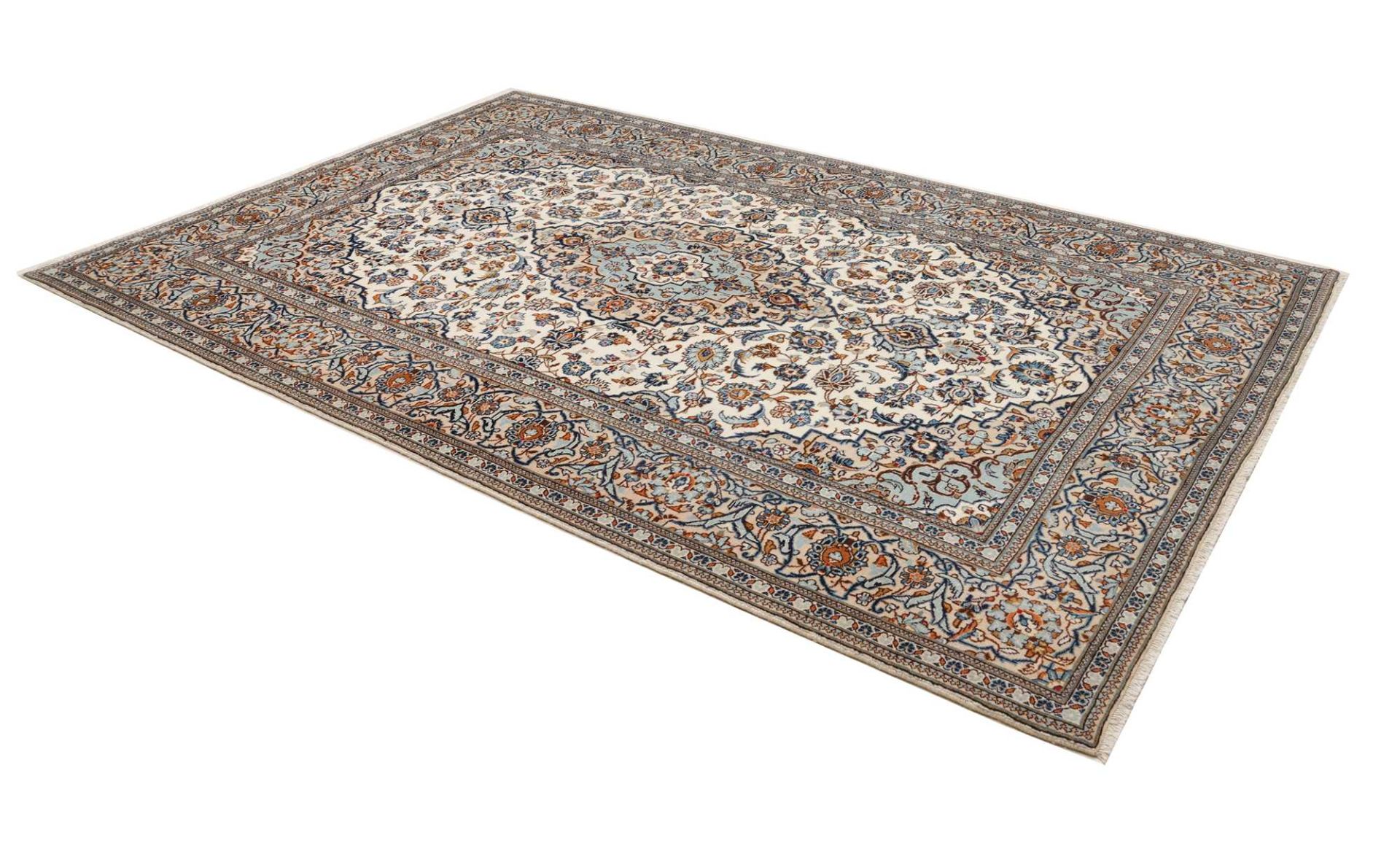 Kashan Perserteppich 201 × 302 cm aus Wolle, handgeknüpft