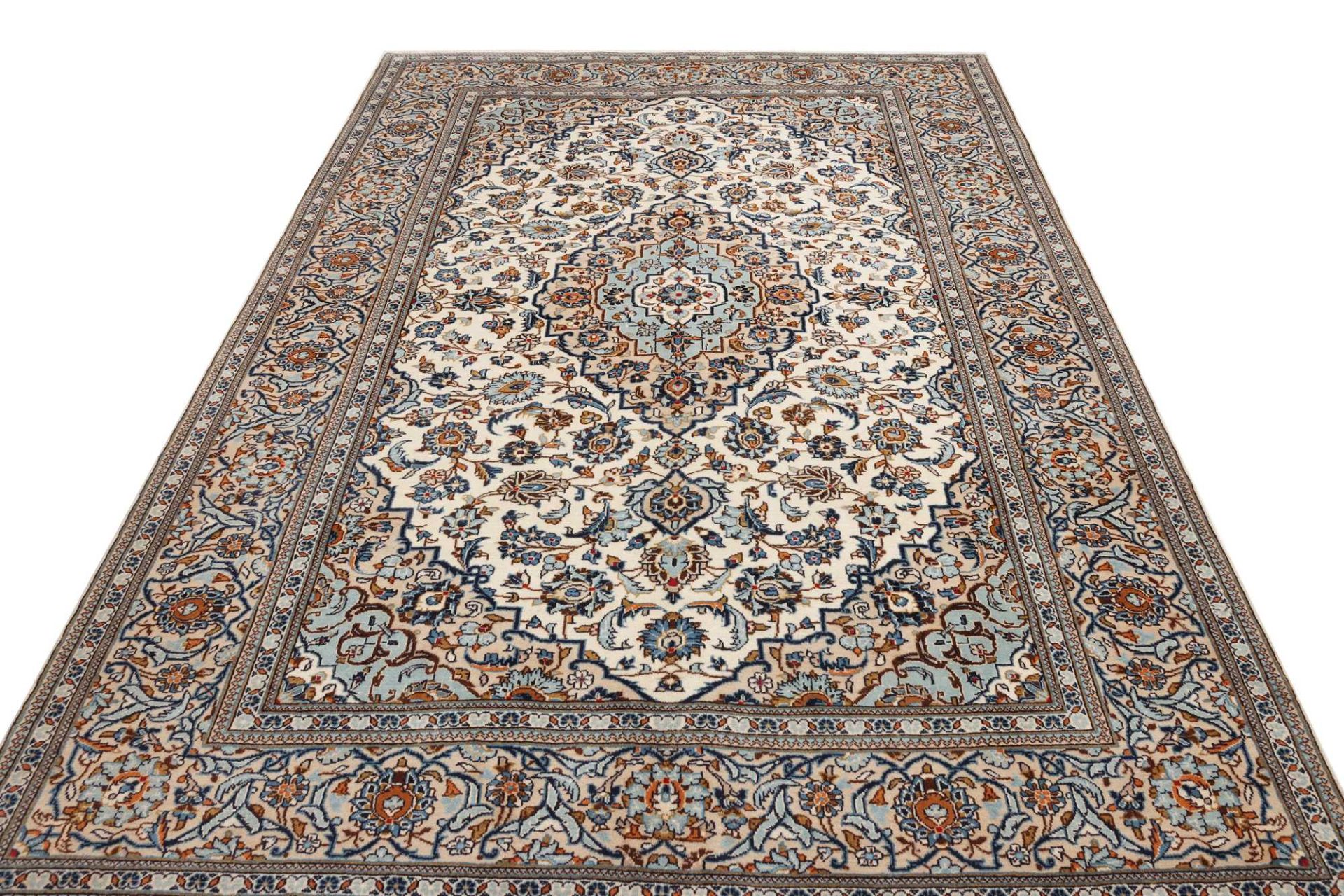 Kashan Perserteppich 201 × 302 cm aus Wolle, handgeknüpft