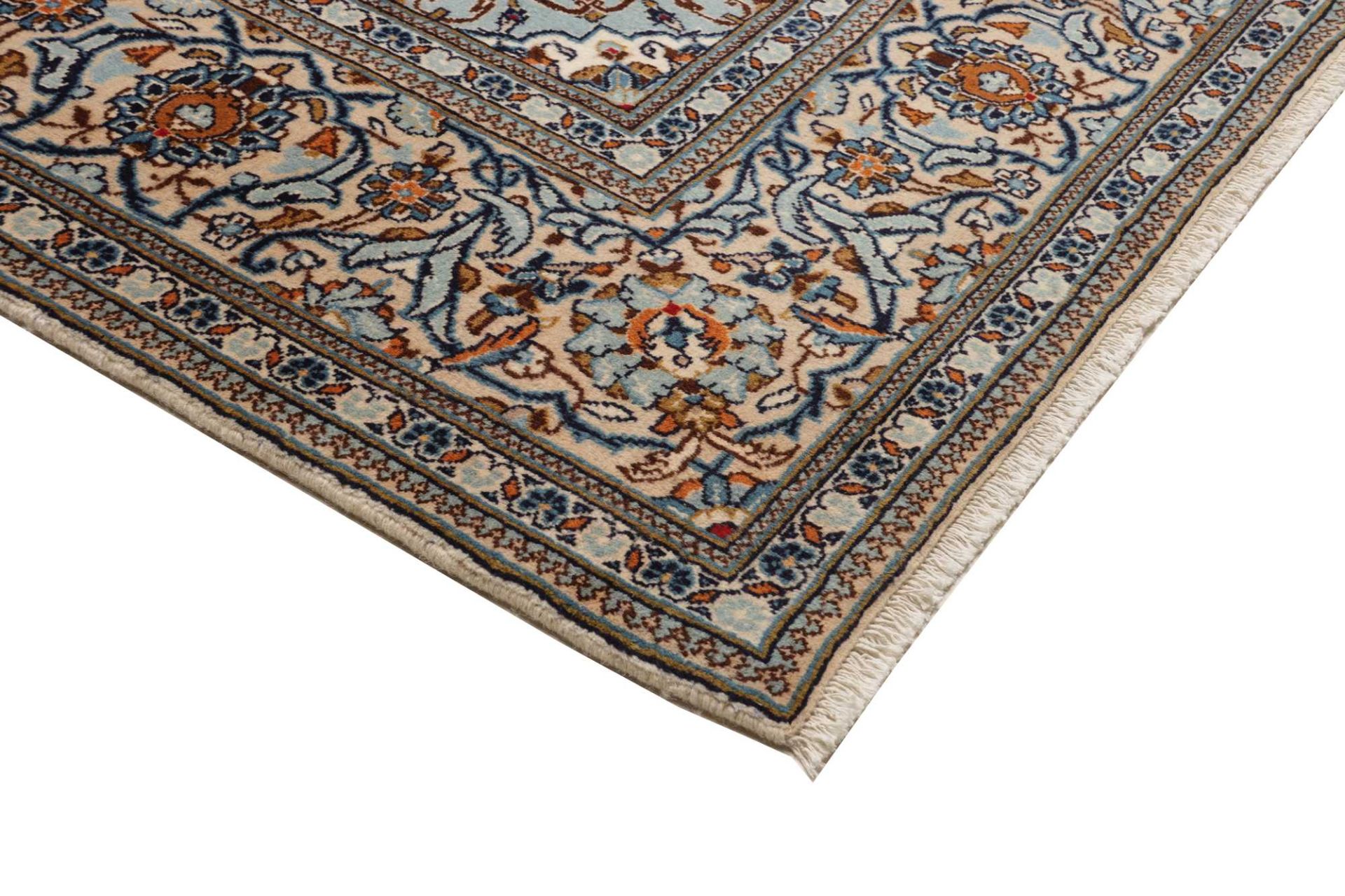 Kashan Perserteppich 201 × 302 cm aus Wolle, handgeknüpft