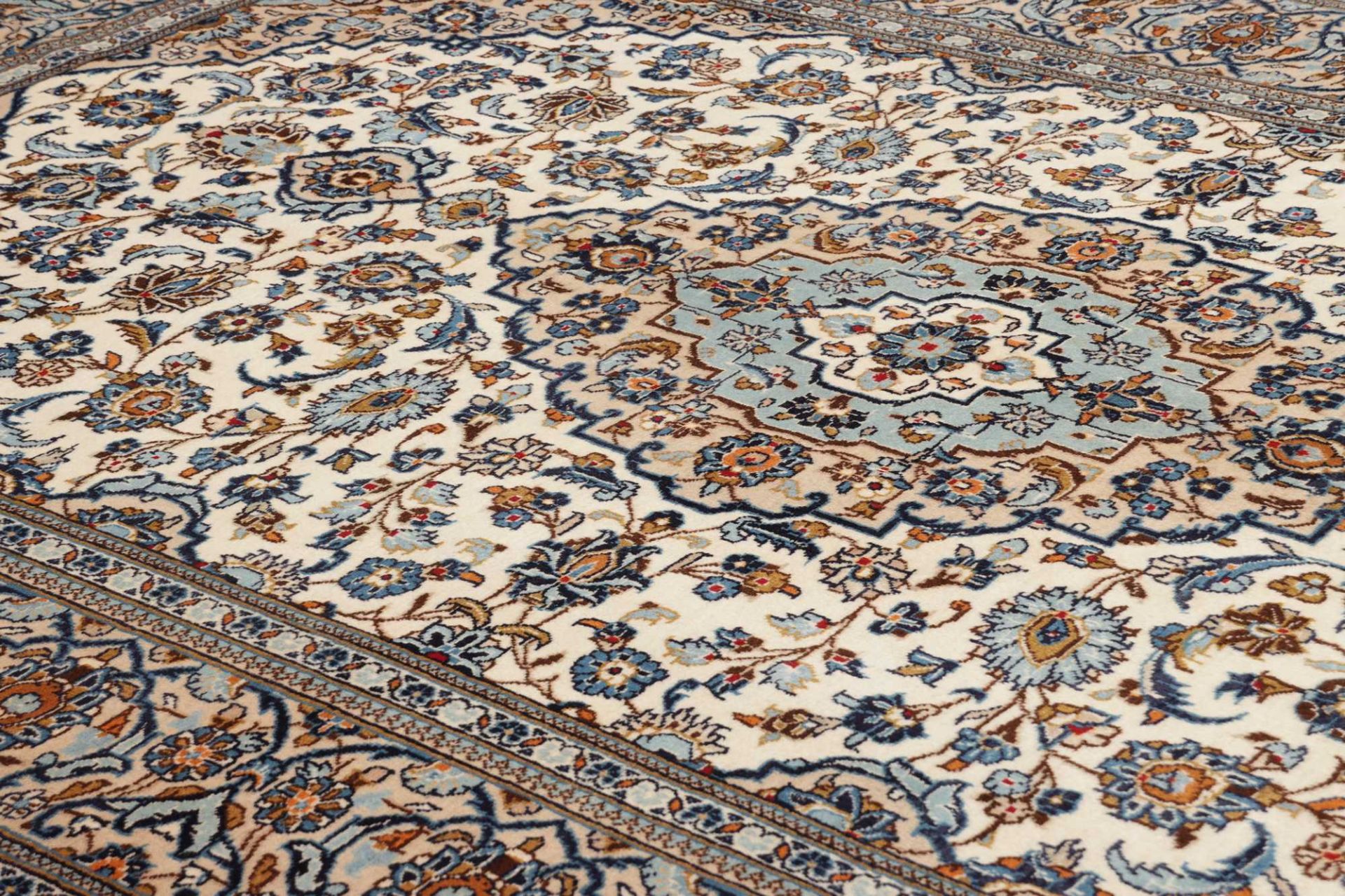 Kashan Perserteppich 201 × 302 cm aus Wolle, handgeknüpft