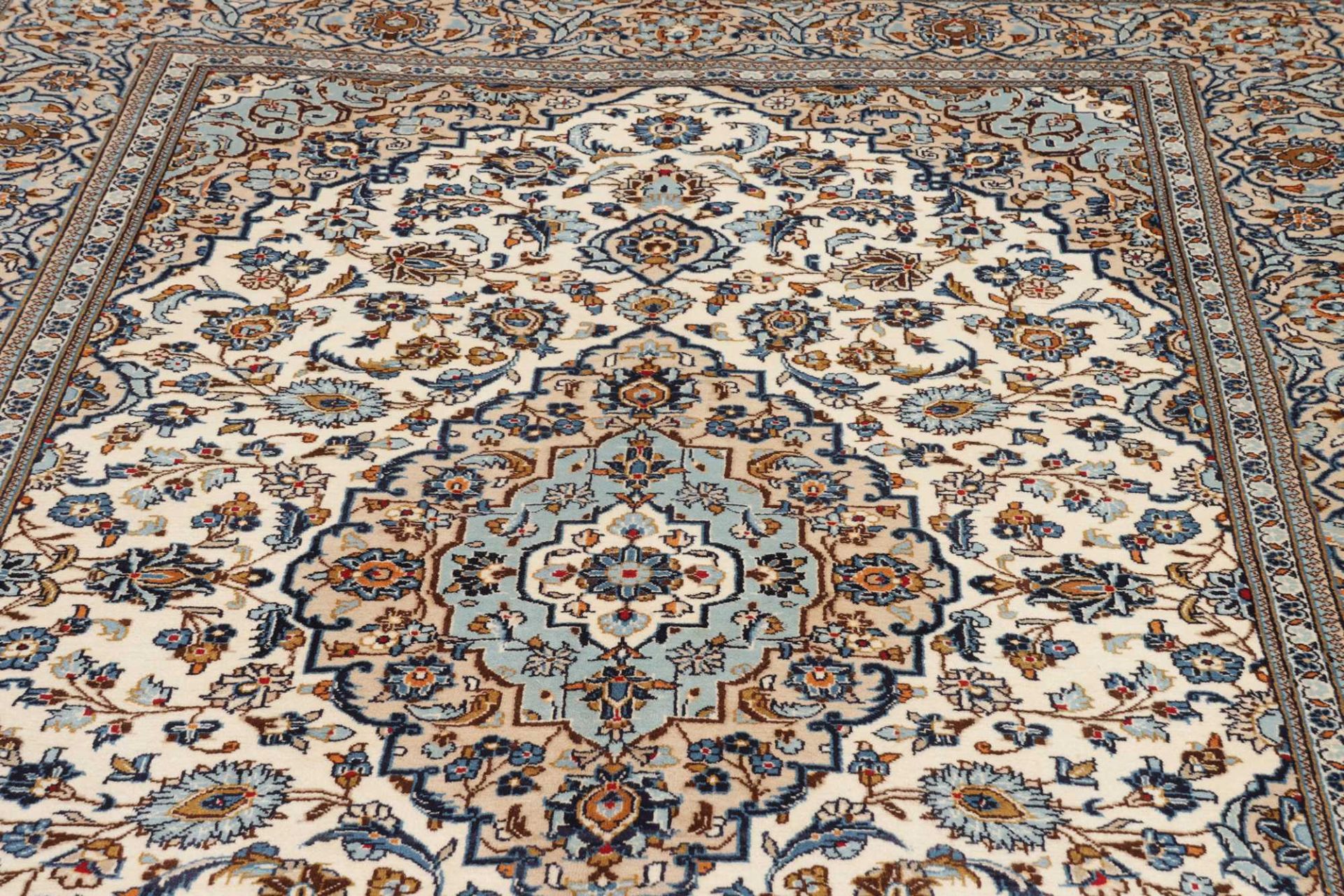 Kashan Perserteppich 201 × 302 cm aus Wolle, handgeknüpft