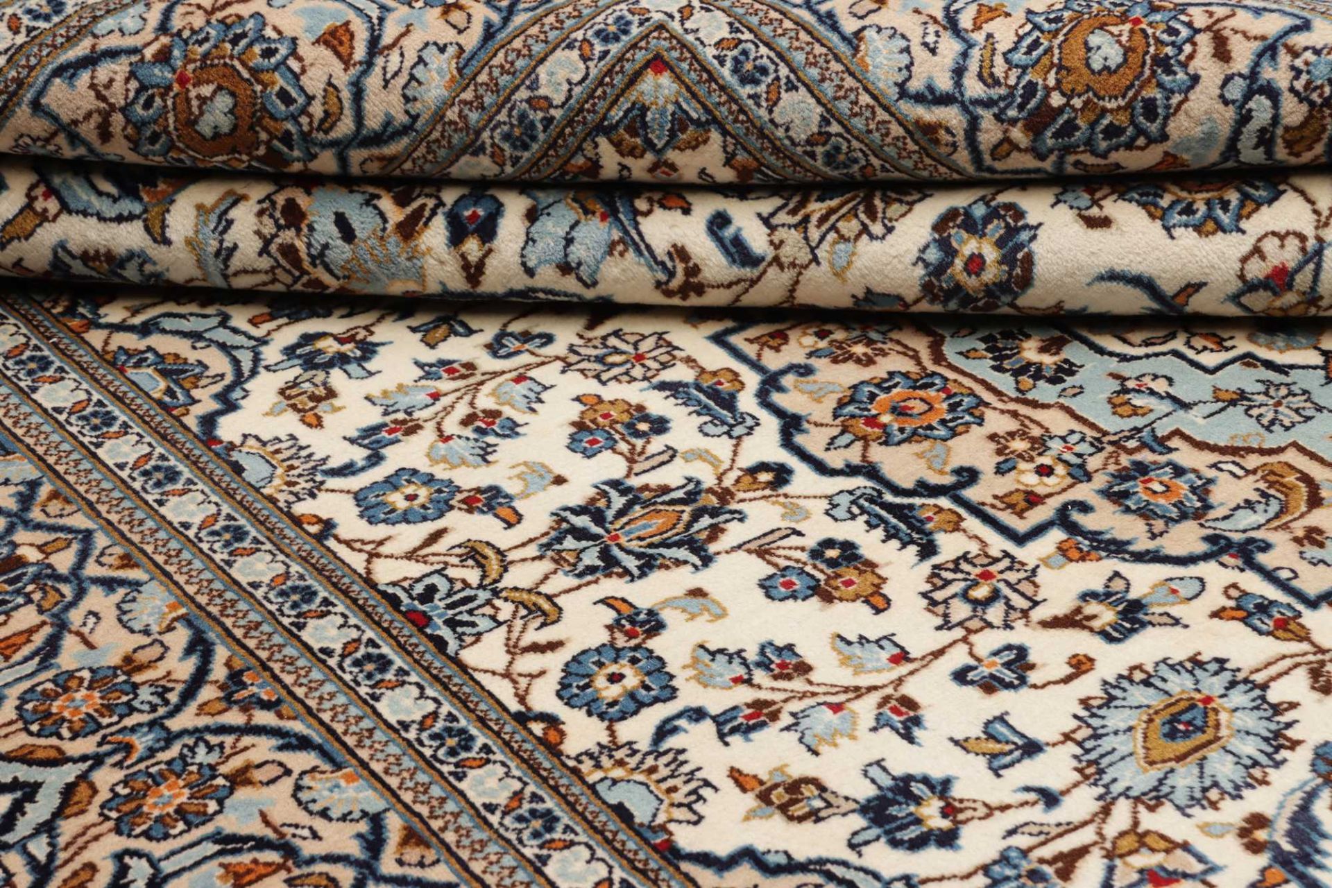 Kashan Perserteppich 201 × 302 cm aus Wolle, handgeknüpft