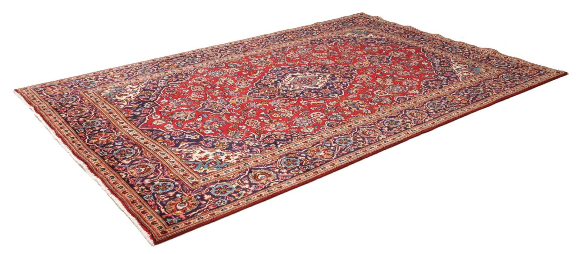 Handgeknüpfter Kashan Perserteppich 198 × 303 cm