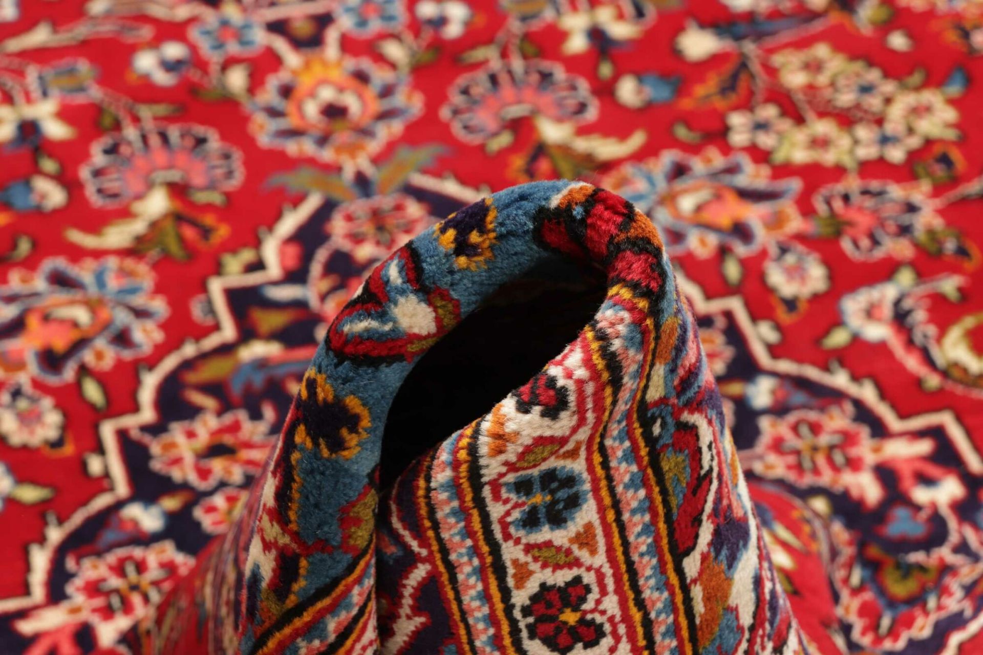 Handgeknüpfter Kashan Perserteppich 198 × 303 cm