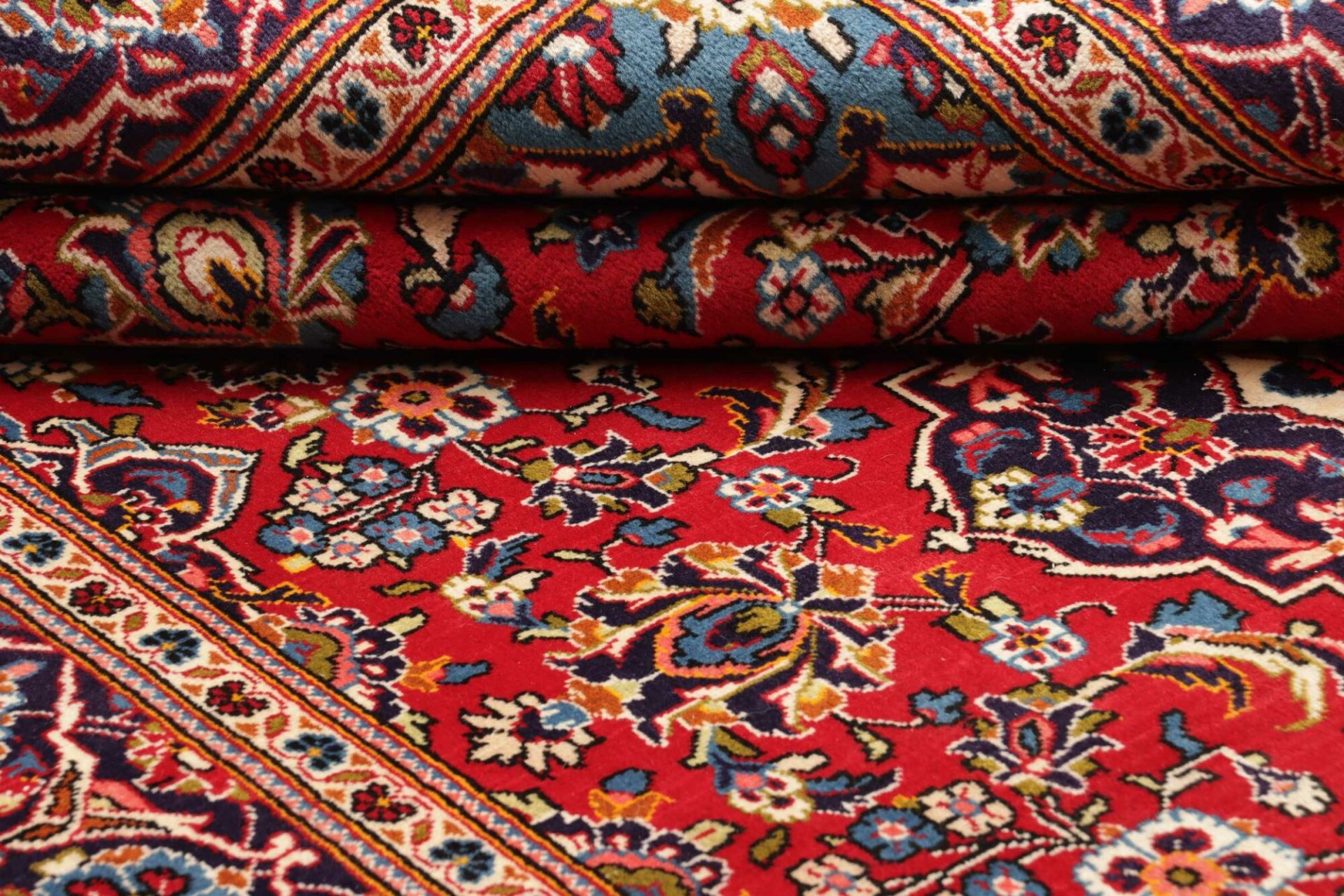 Handgeknüpfter Kashan Perserteppich 198 × 303 cm