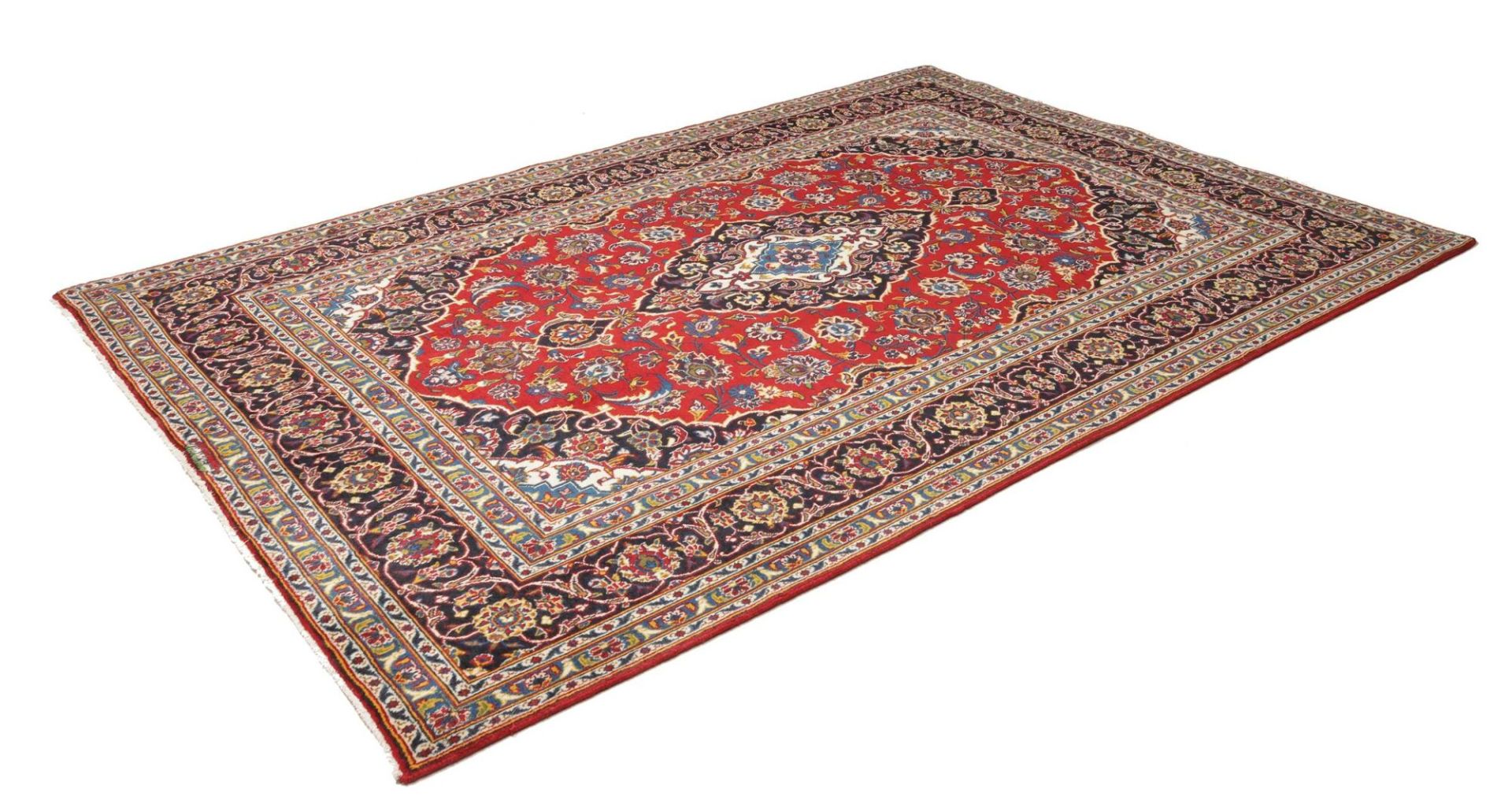 Kashan Perserteppich 201 × 284 cm aus Wolle, handgeknüpft