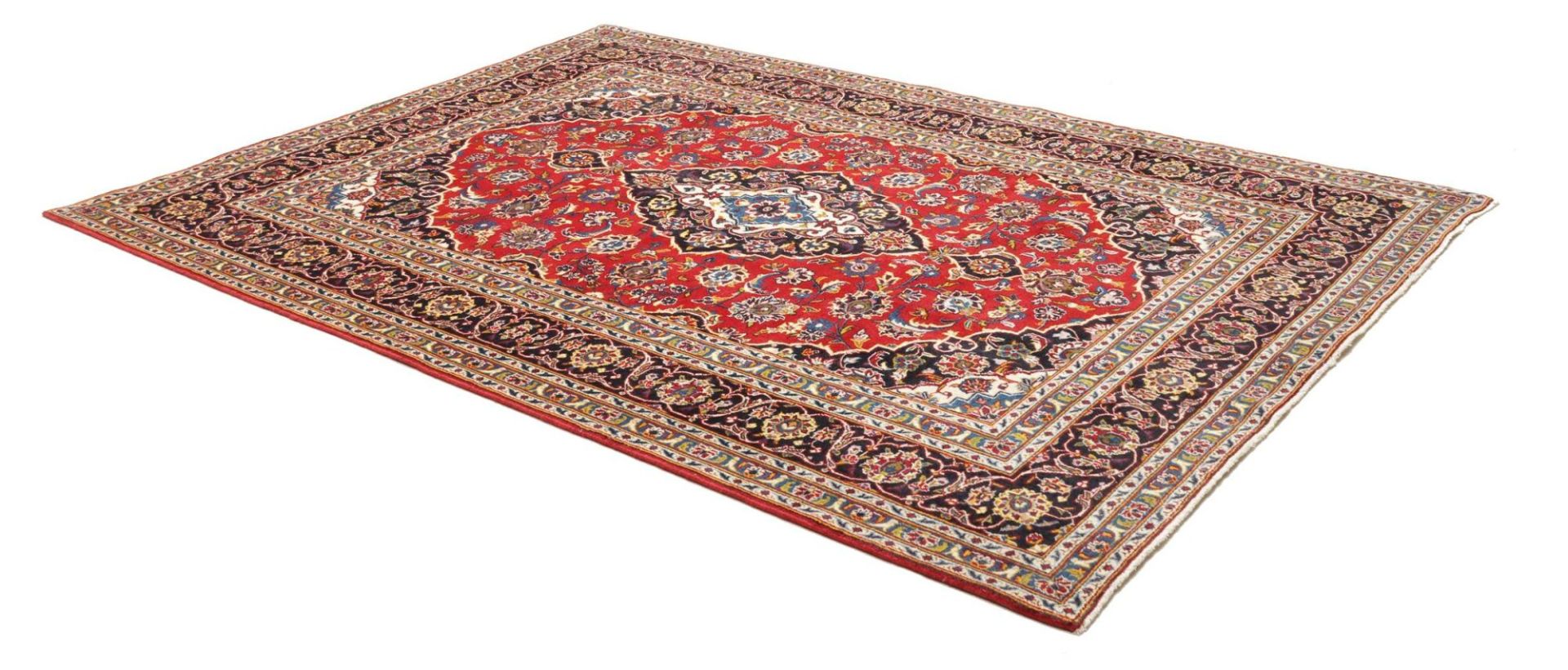 Kashan Perserteppich 201 × 284 cm aus Wolle, handgeknüpft