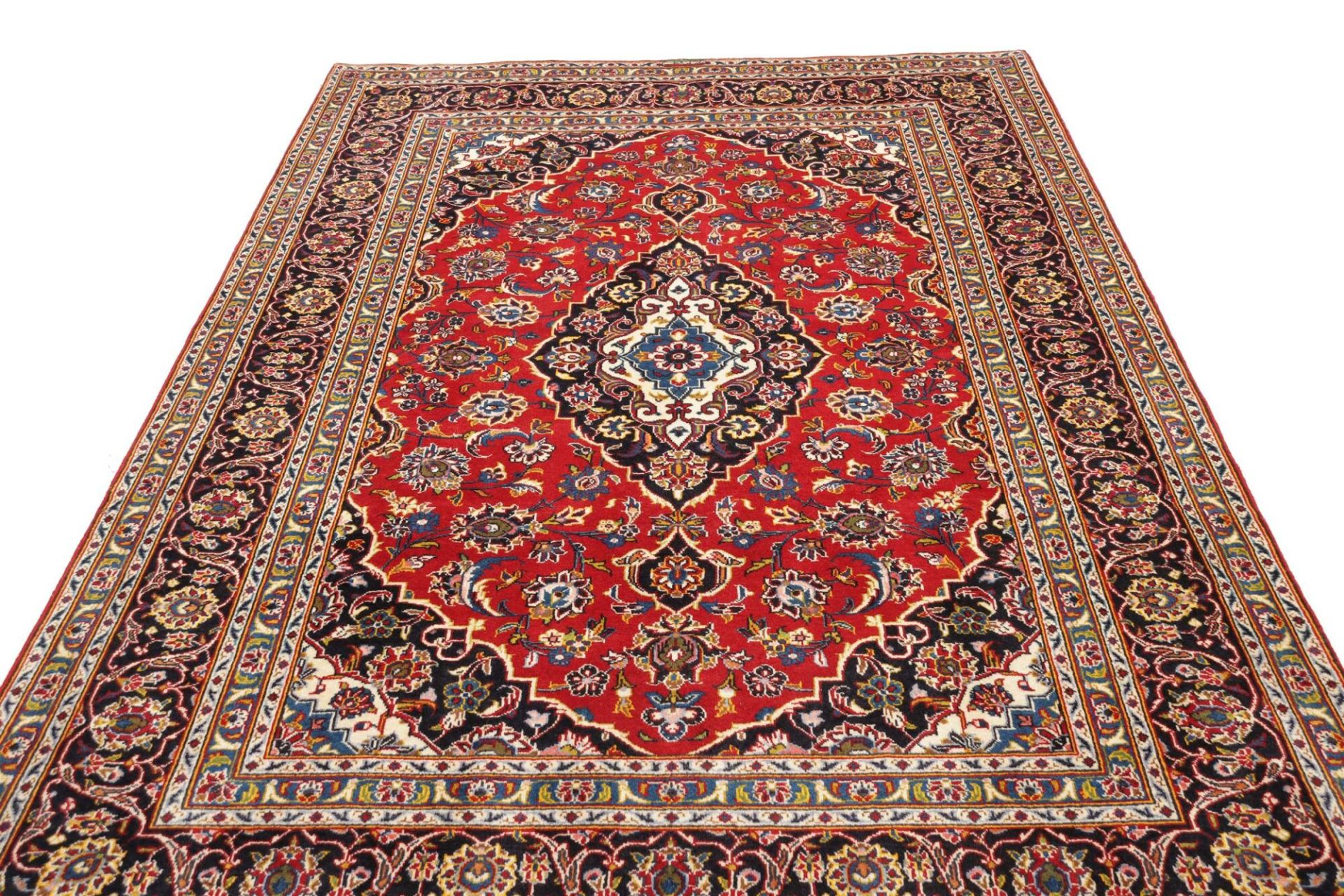 Kashan Perserteppich 201 × 284 cm aus Wolle, handgeknüpft