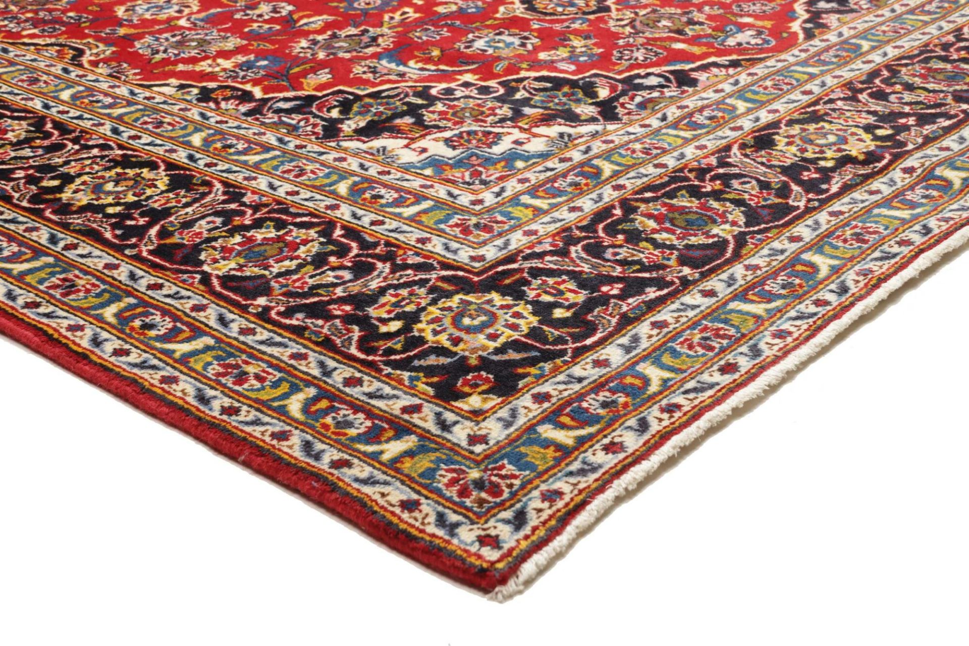 Kashan Perserteppich 201 × 284 cm aus Wolle, handgeknüpft