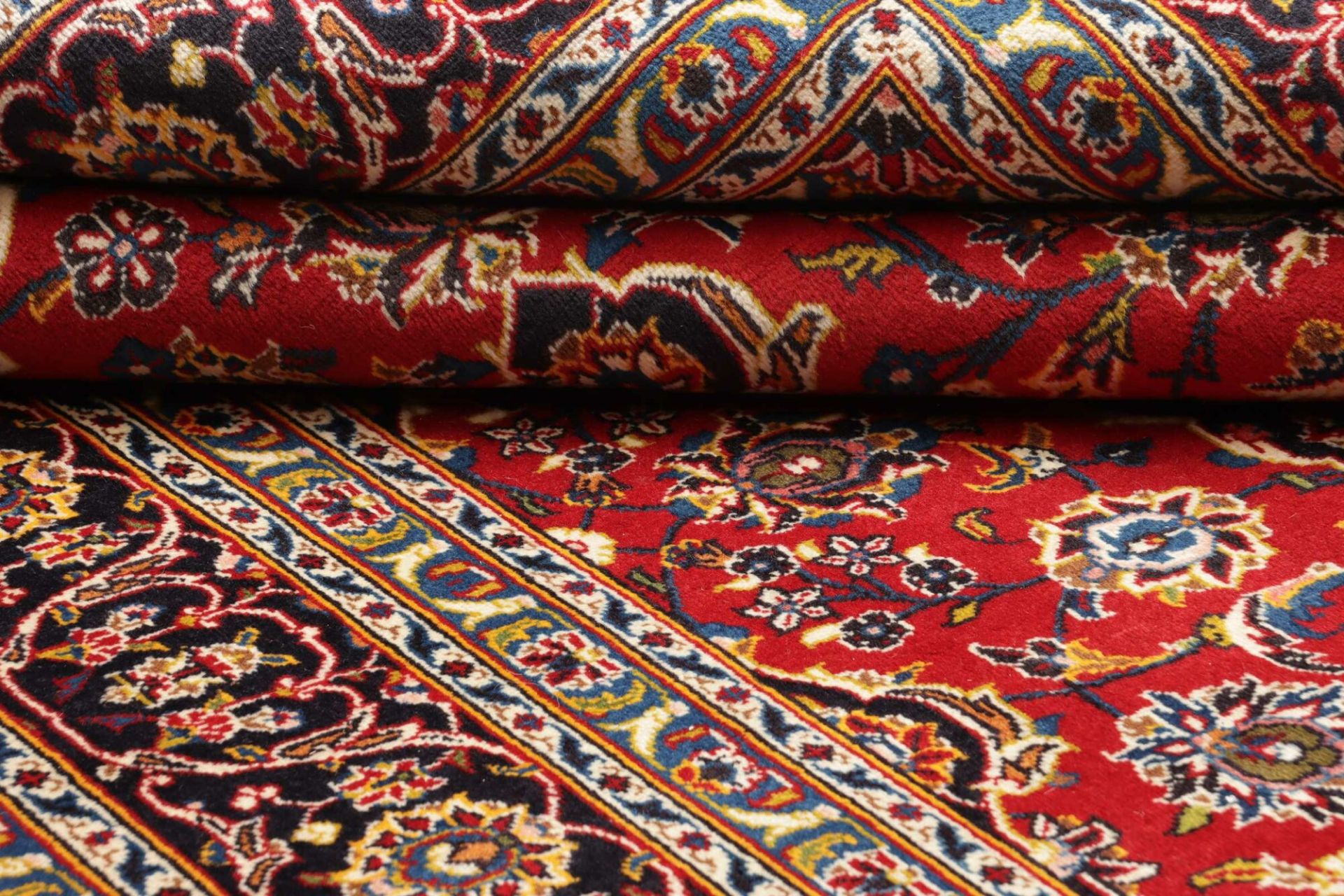 Kashan Perserteppich 201 × 284 cm aus Wolle, handgeknüpft