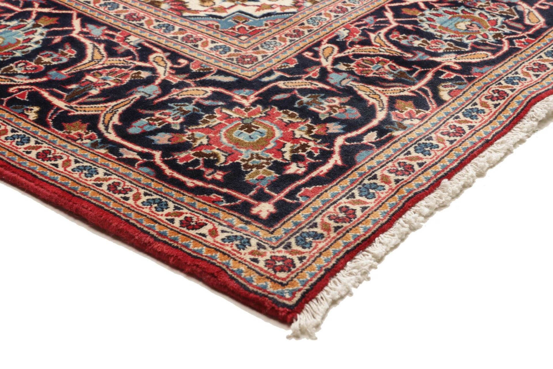 Handgeknüpfter Kashan Perserteppich, 196 × 296 cm, Wolle
