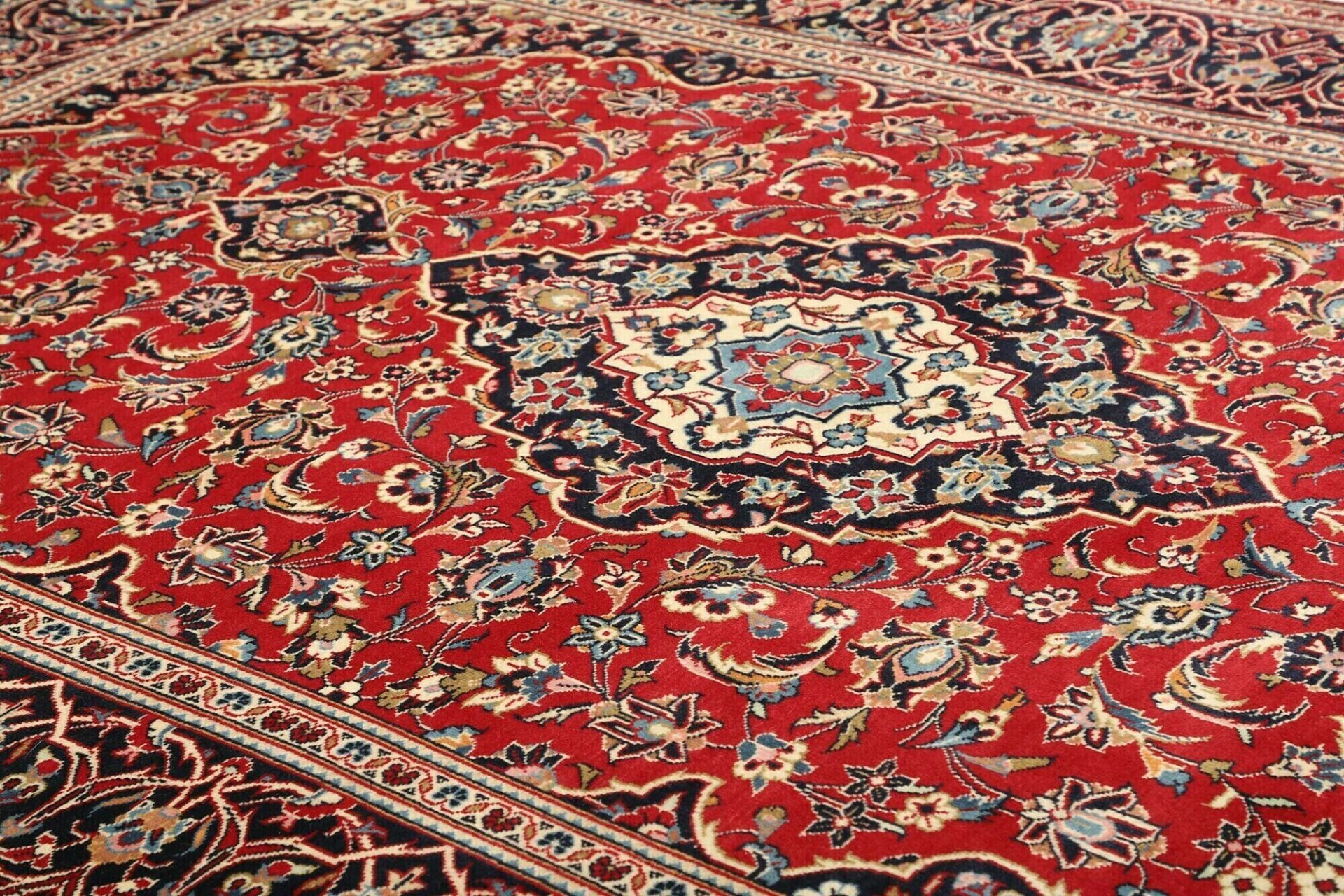Kashan Perserteppich 196 × 299 cm aus Wolle, handgeknüpft