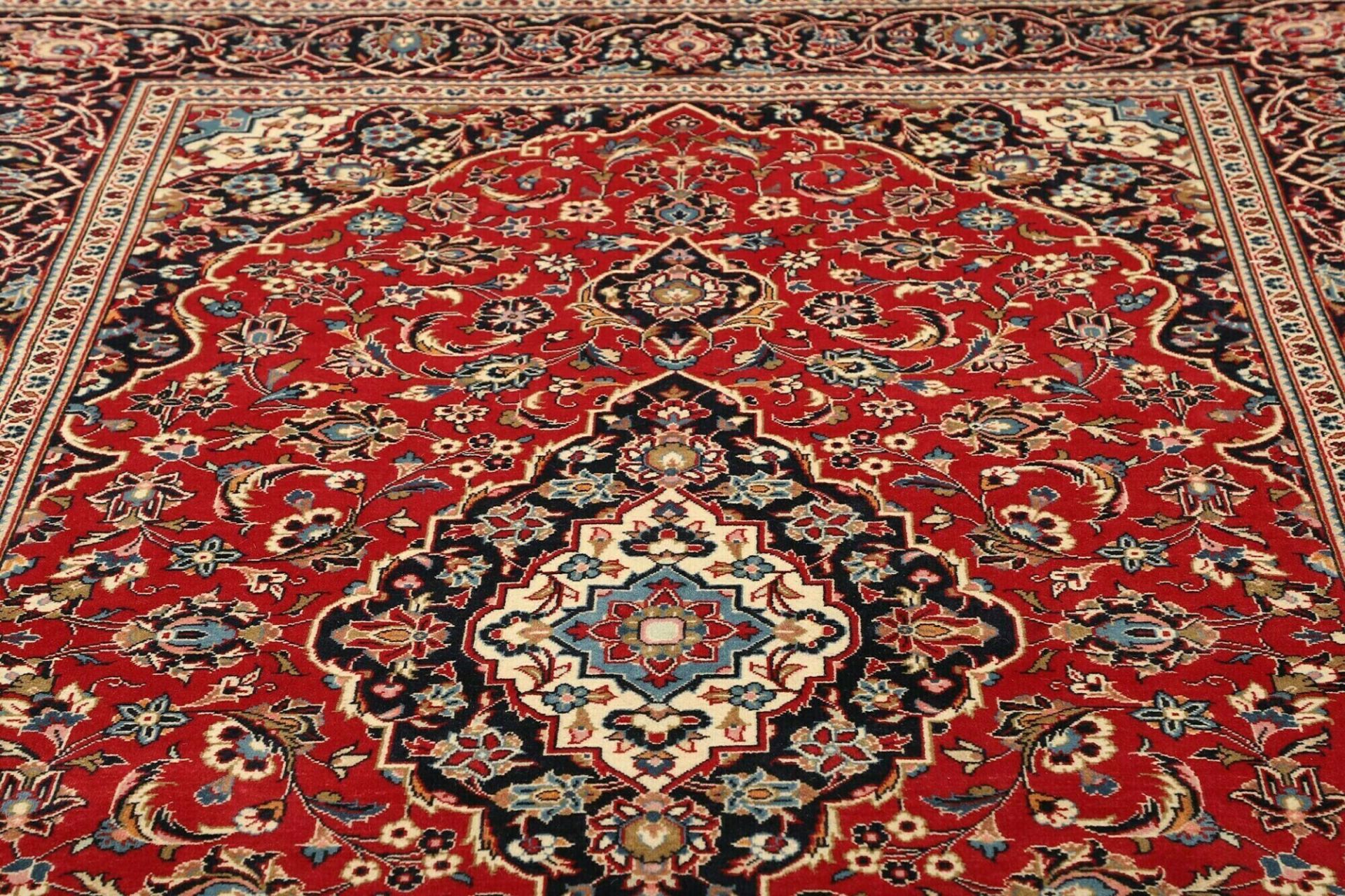 Kashan Perserteppich 196 × 299 cm aus Wolle, handgeknüpft
