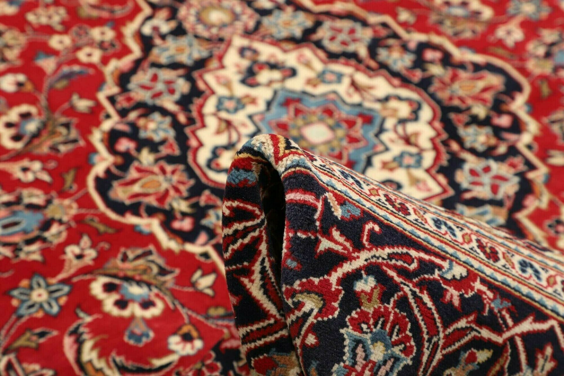 Kashan Perserteppich 196 × 299 cm aus Wolle, handgeknüpft