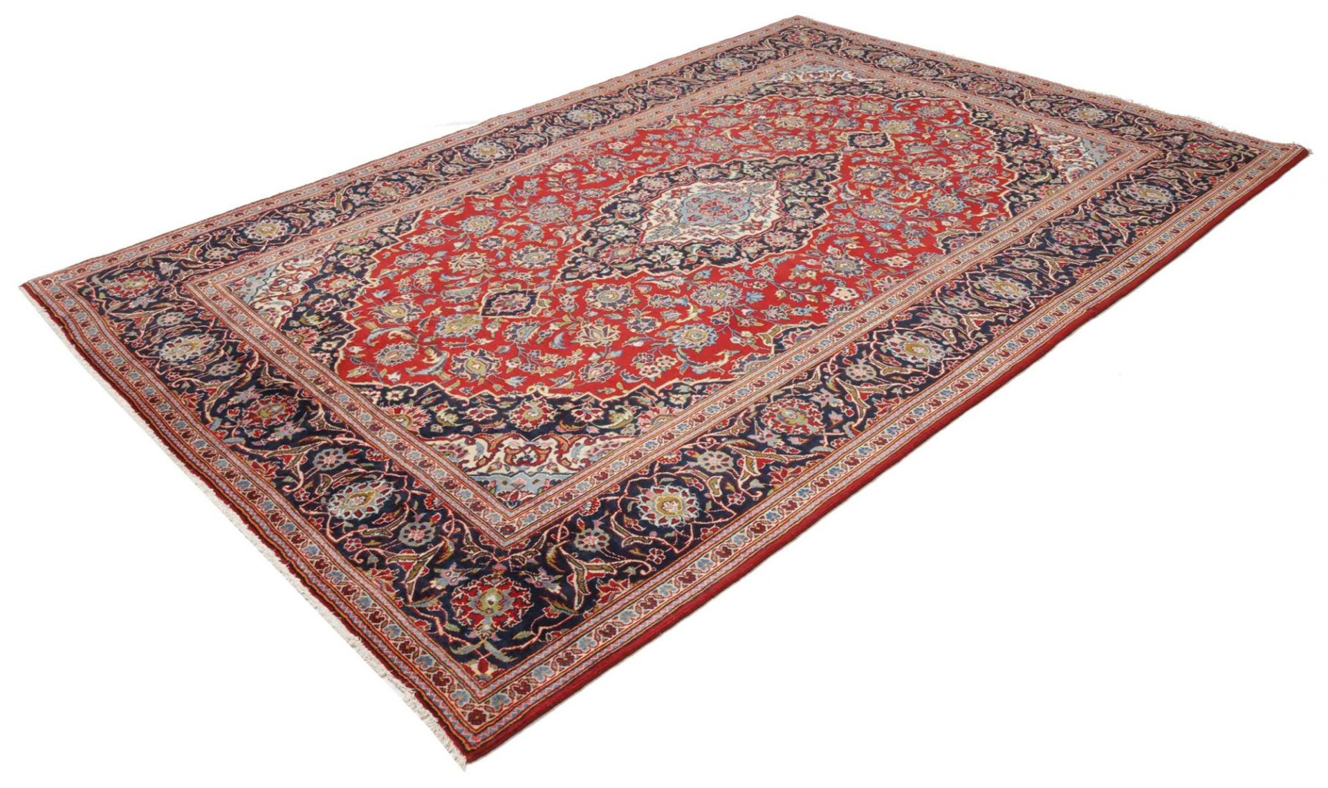 Handgeknüpfter Kashan Perserteppich 199 × 294 cm