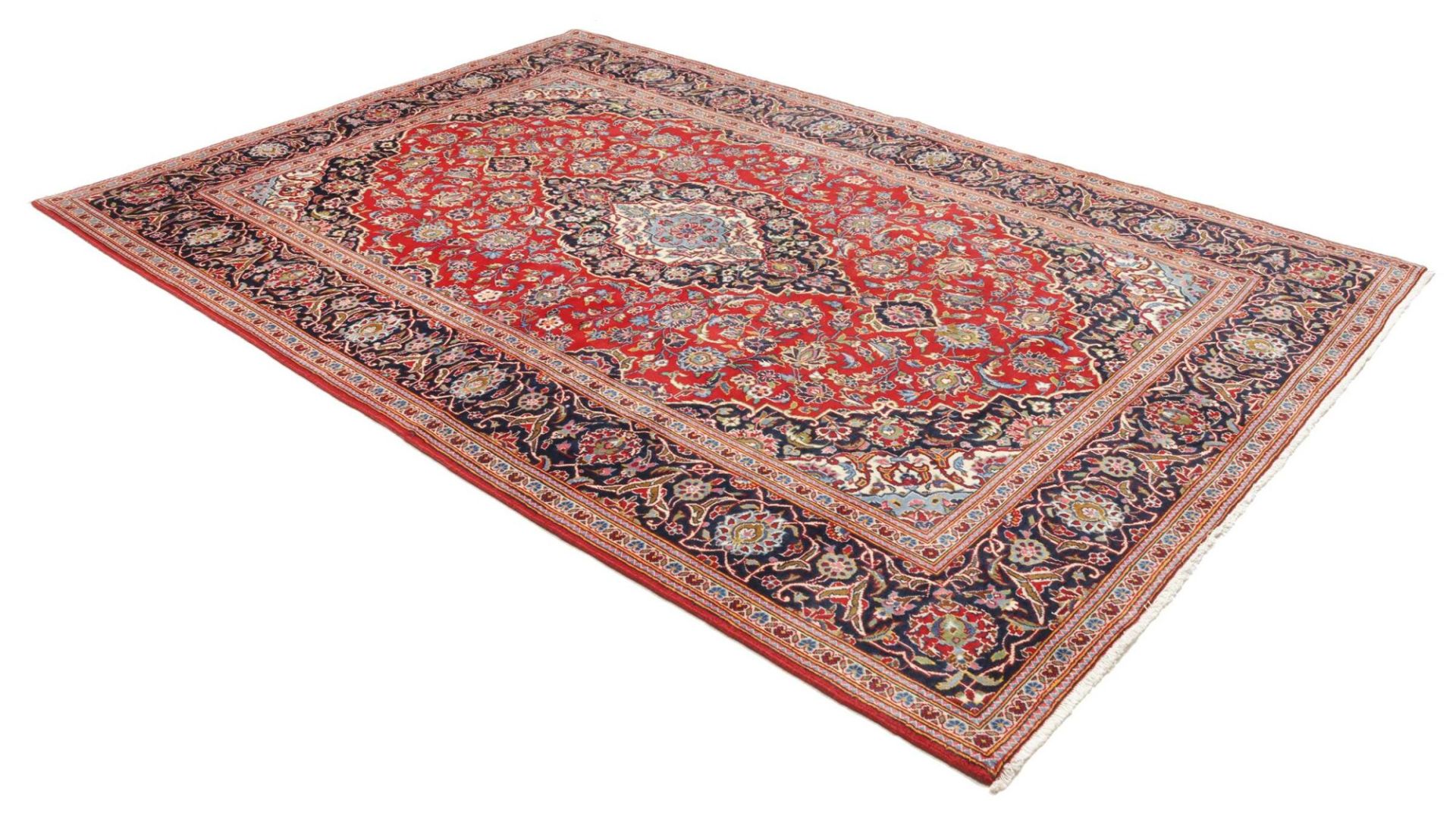 Handgeknüpfter Kashan Perserteppich 199 × 294 cm