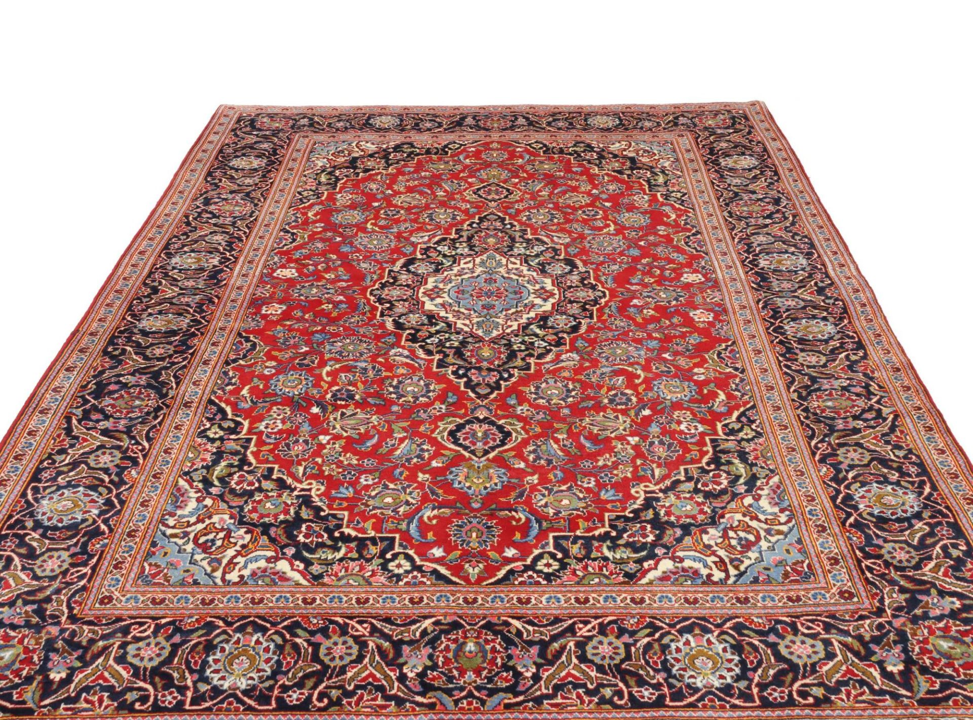 Handgeknüpfter Kashan Perserteppich 199 × 294 cm