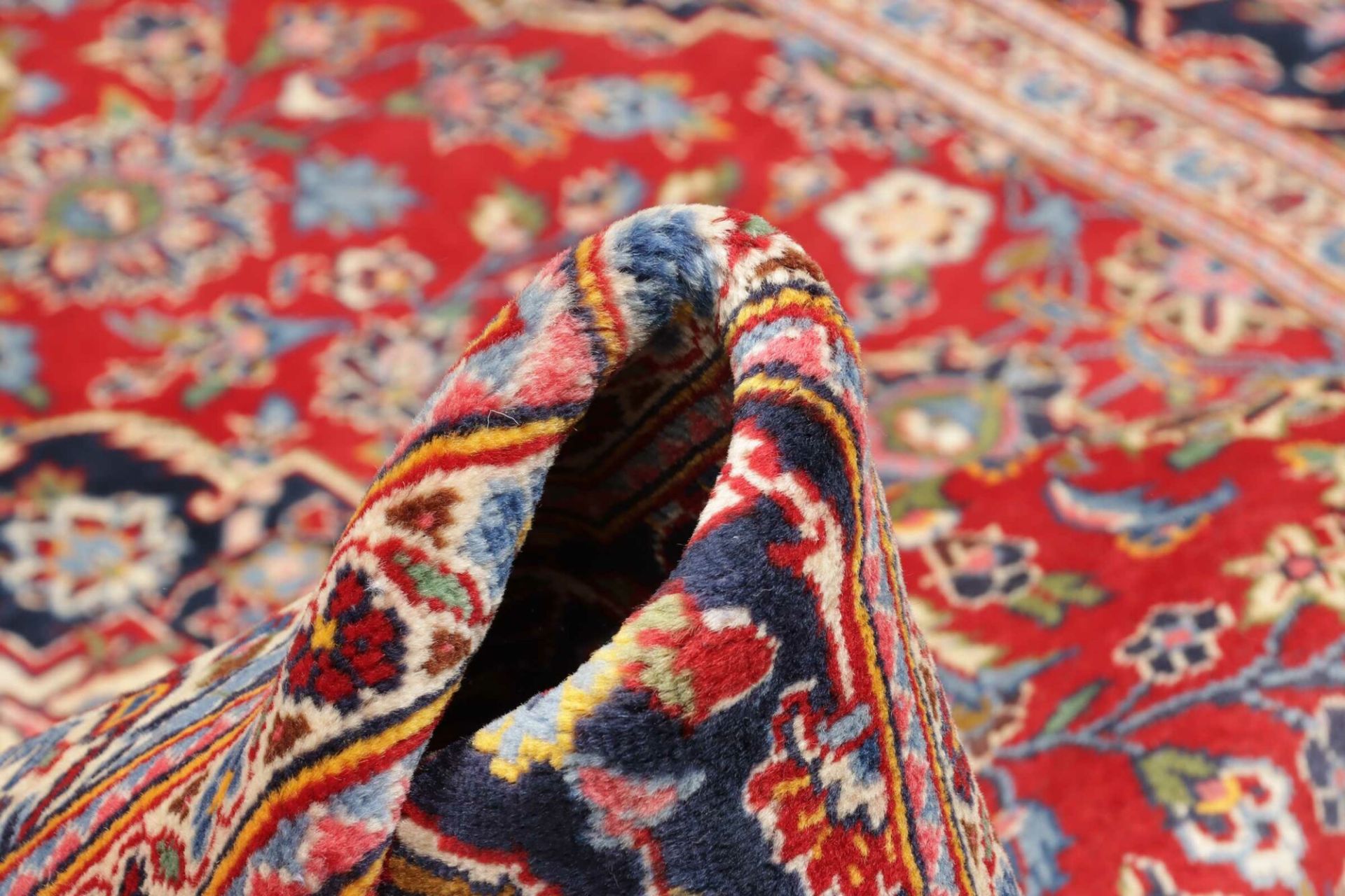 Handgeknüpfter Kashan Perserteppich 199 × 294 cm