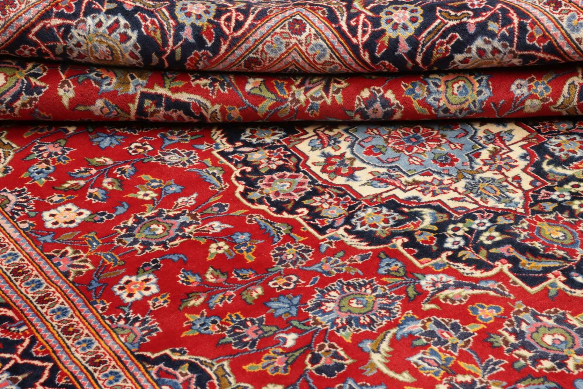 Handgeknüpfter Kashan Perserteppich 199 × 294 cm