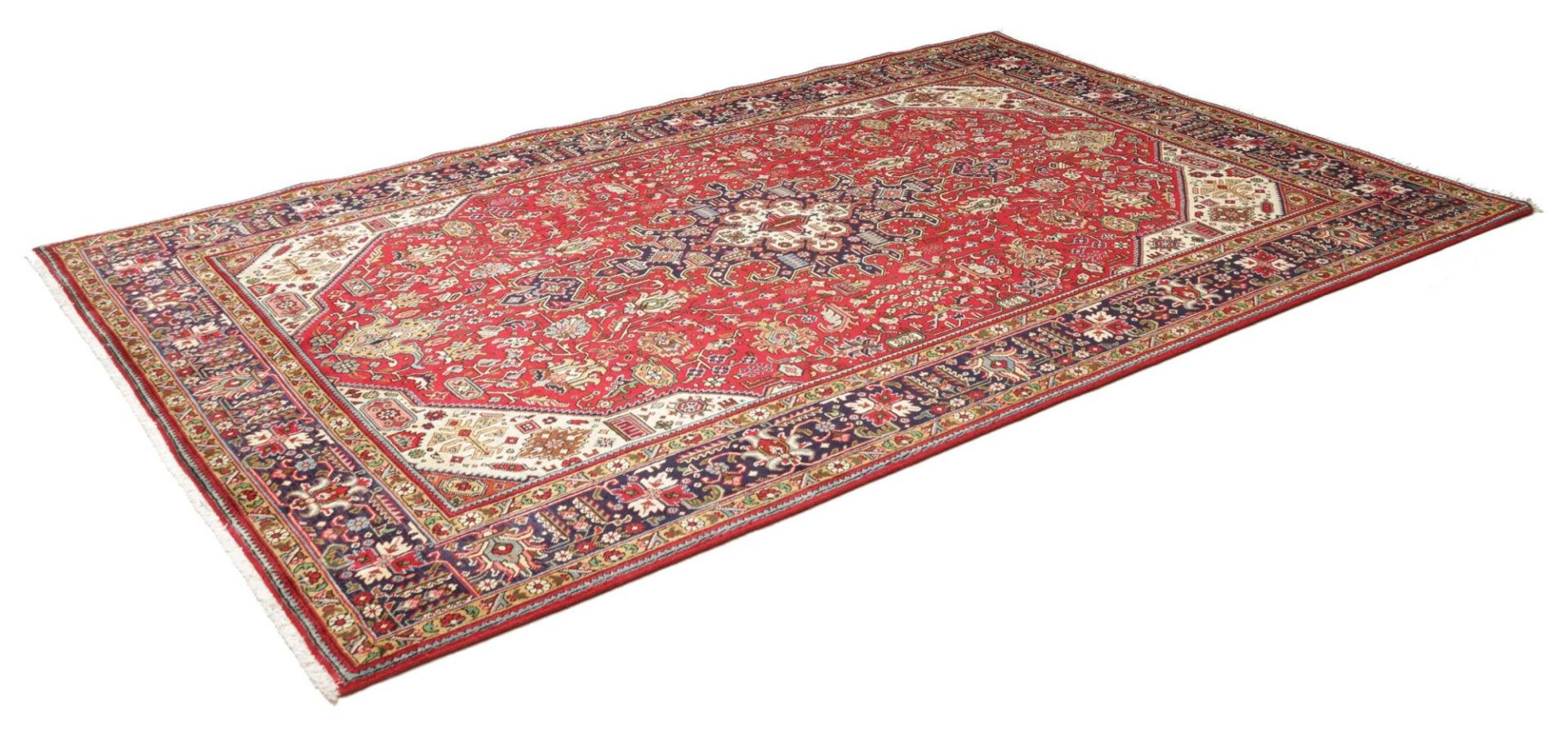 Handgeknüpfter Täbriz Perserteppich, 198 × 299 cm, Wolle