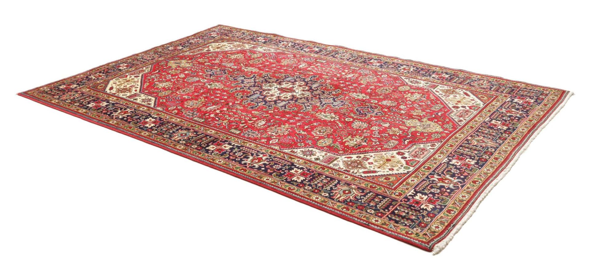 Handgeknüpfter Täbriz Perserteppich, 198 × 299 cm, Wolle
