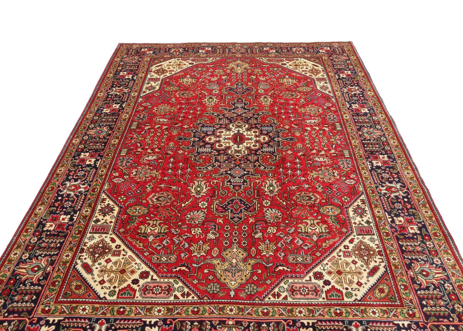 Handgeknüpfter Täbriz Perserteppich, 198 × 299 cm, Wolle