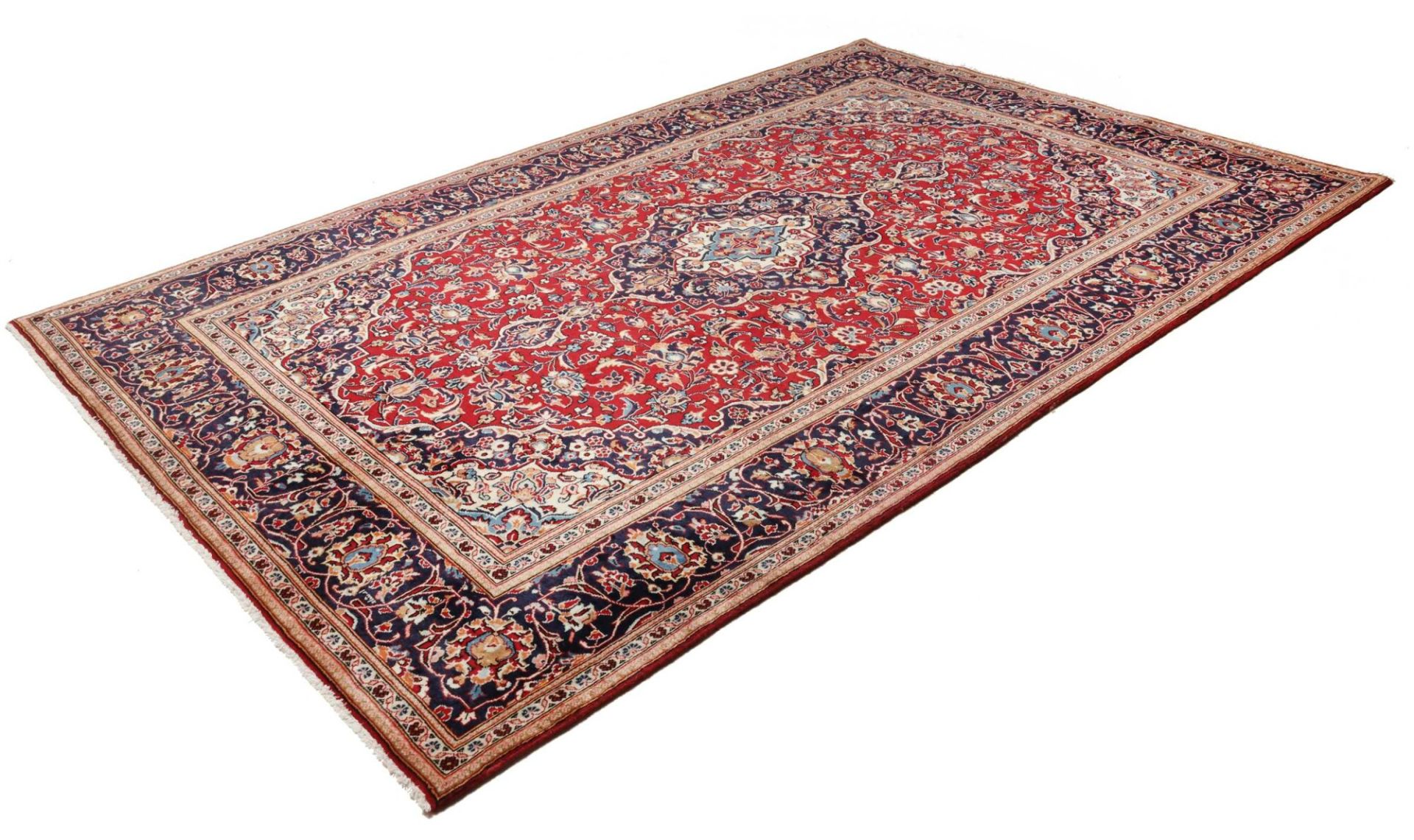 Handgeknüpfter Kashan Perserteppich, 201 × 303 cm, Wolle