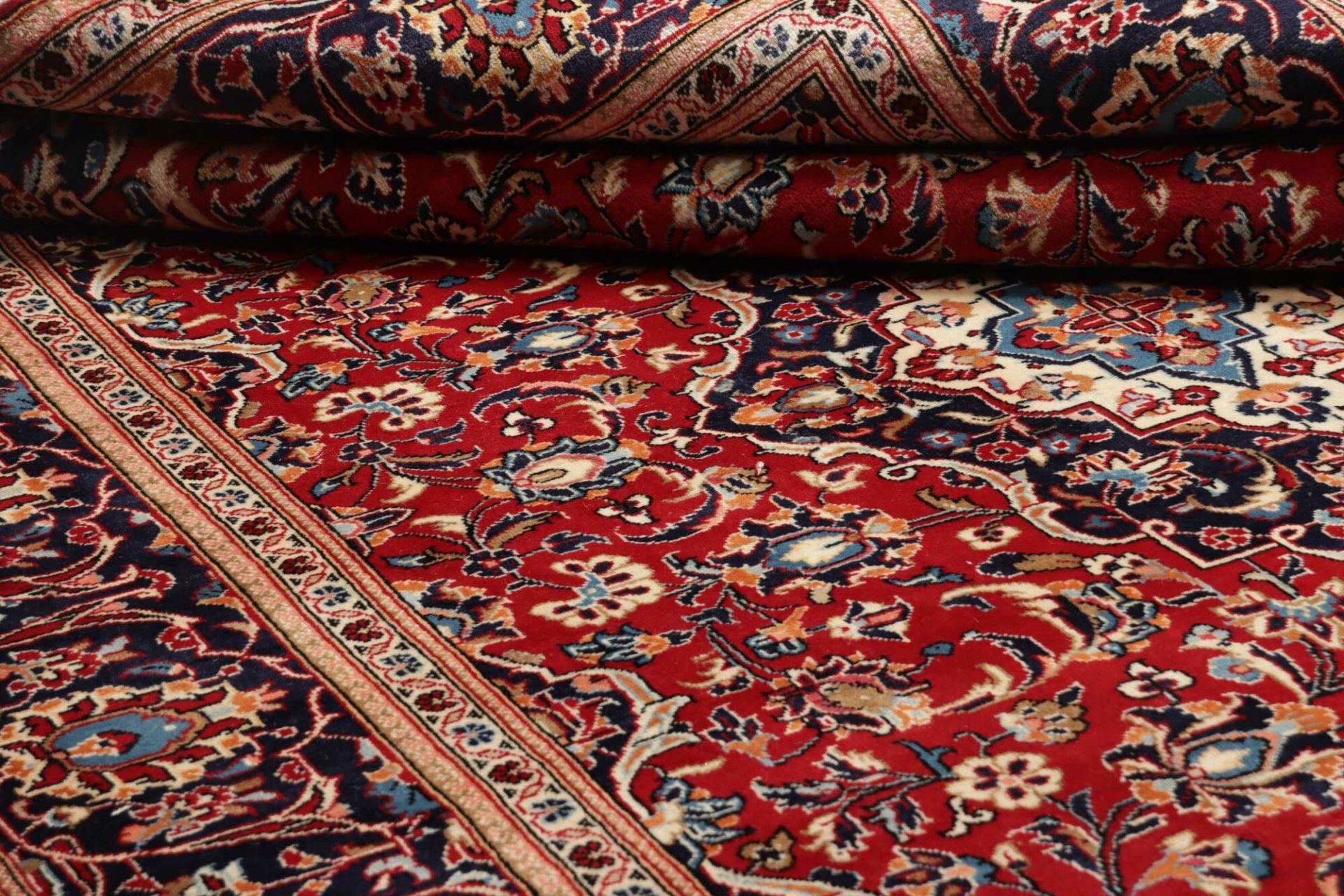 Handgeknüpfter Kashan Perserteppich, 201 × 303 cm, Wolle