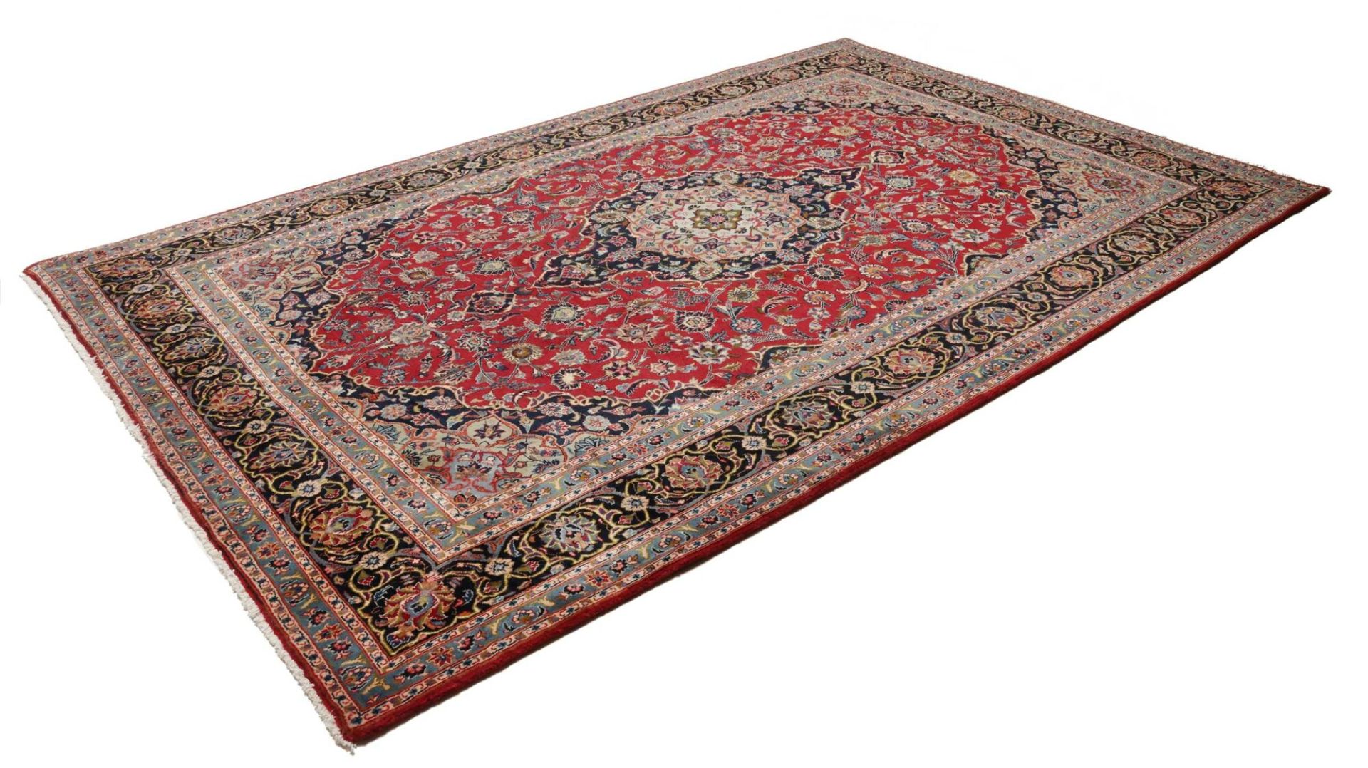 Handgeknüpfter Kashan Perserteppich 197 × 302 cm