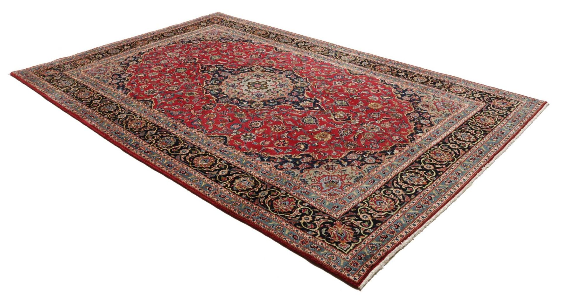 Handgeknüpfter Kashan Perserteppich 197 × 302 cm