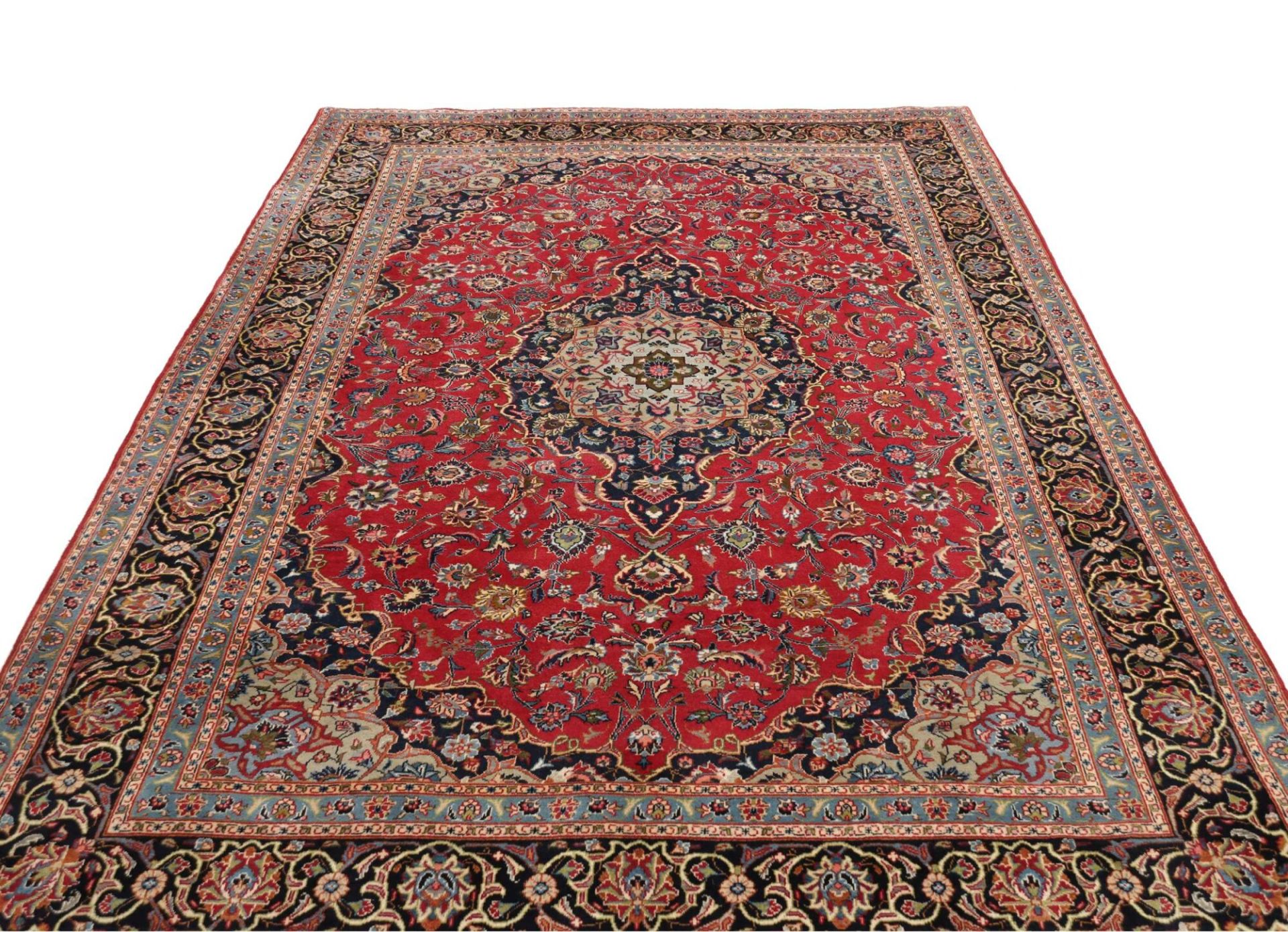 Handgeknüpfter Kashan Perserteppich 197 × 302 cm