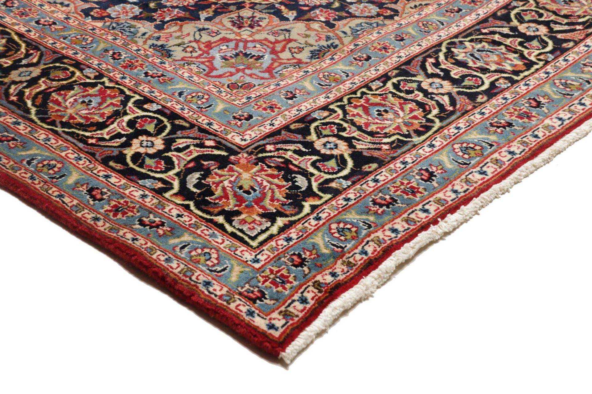 Handgeknüpfter Kashan Perserteppich 197 × 302 cm