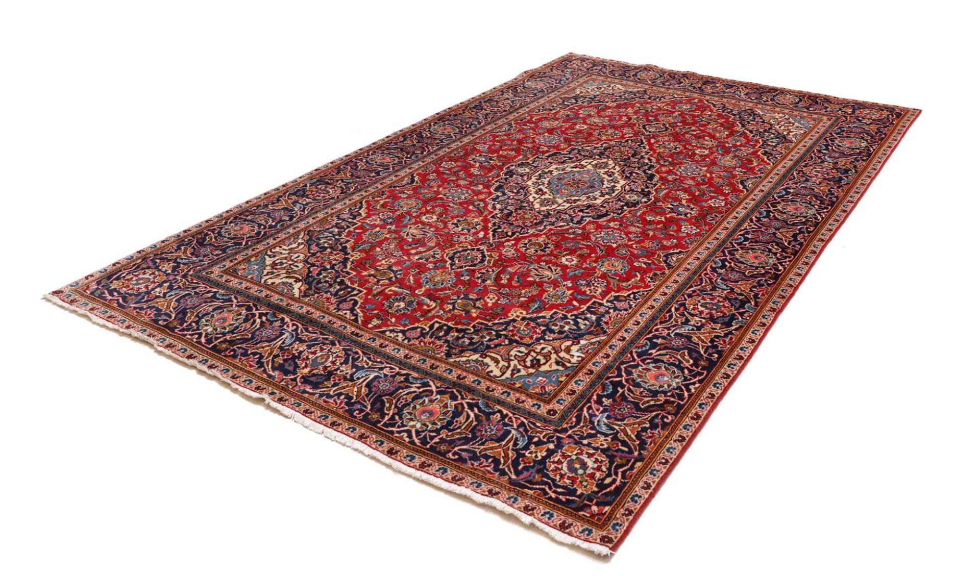 Handgeknüpfter Kashan Perserteppich, 193 × 302 cm, Wolle