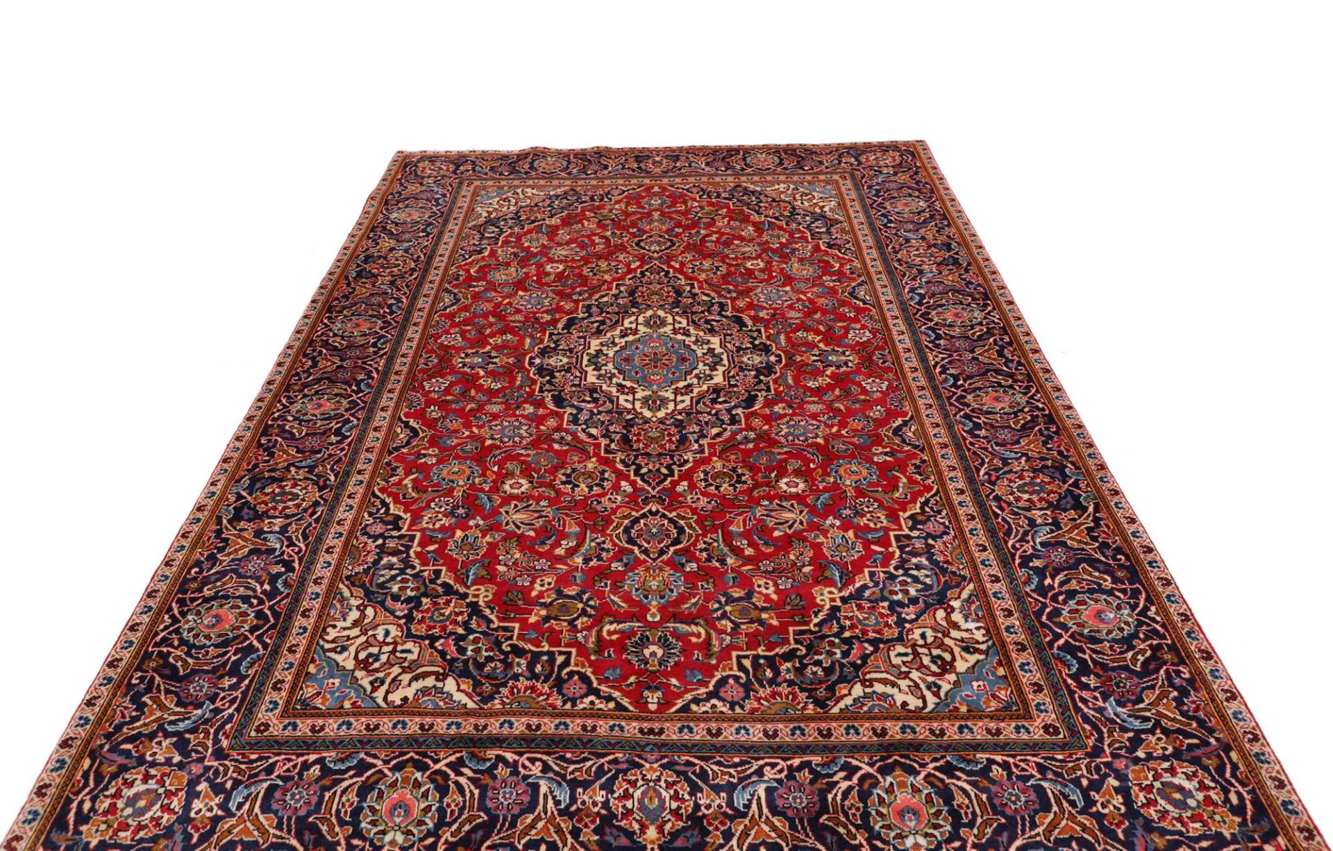 Handgeknüpfter Kashan Perserteppich, 193 × 302 cm, Wolle