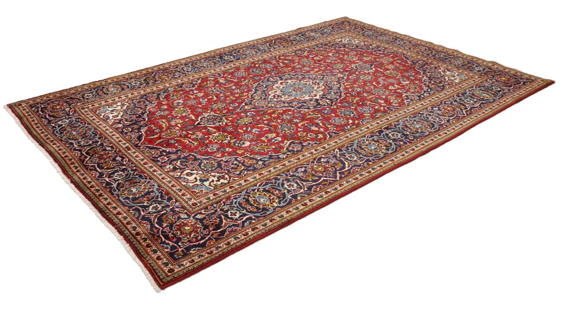 Handgeknüpfter Kashan Perserteppich, 201 × 302 cm, Wolle