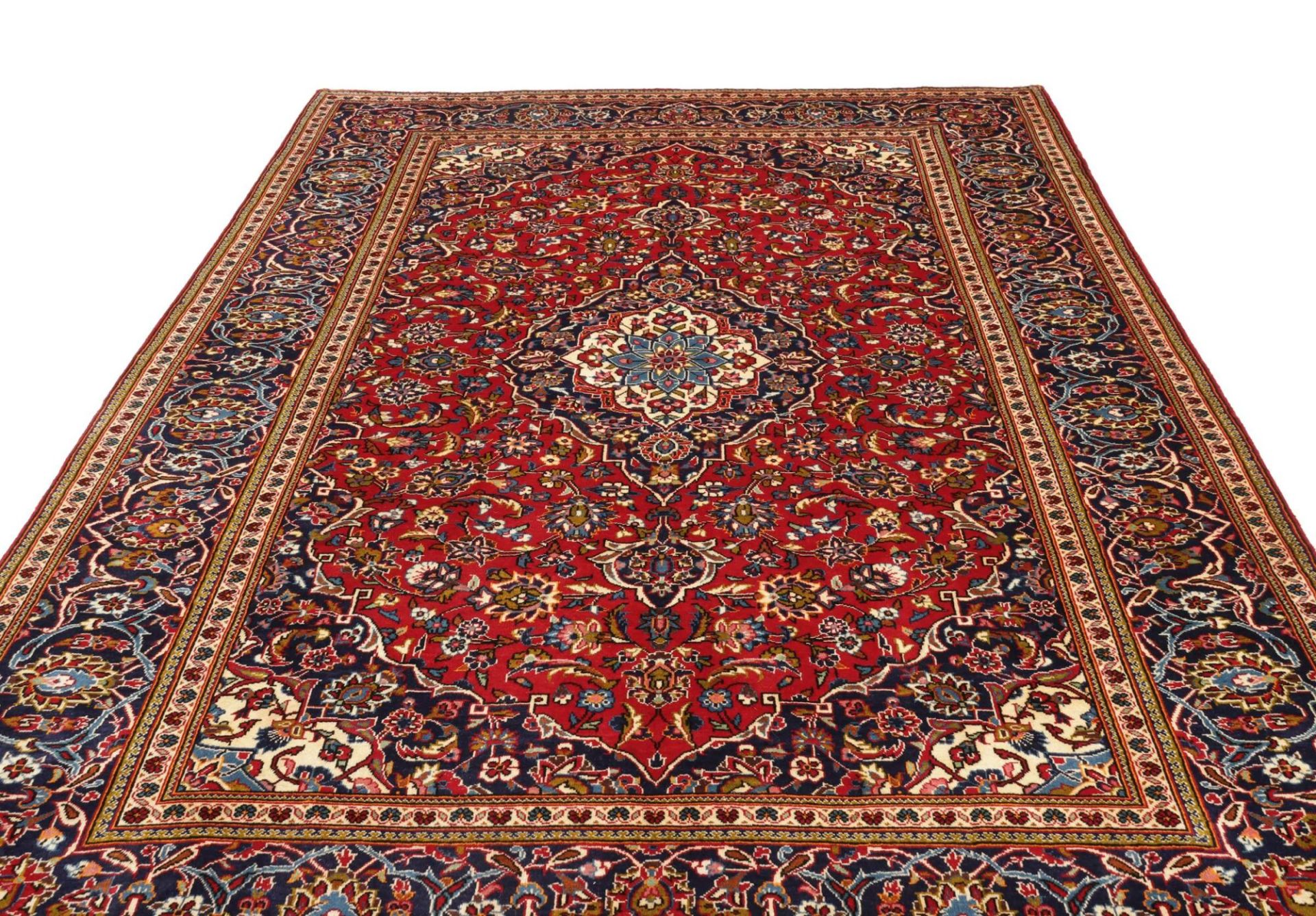 Handgeknüpfter Kashan Perserteppich, 201 × 302 cm, Wolle