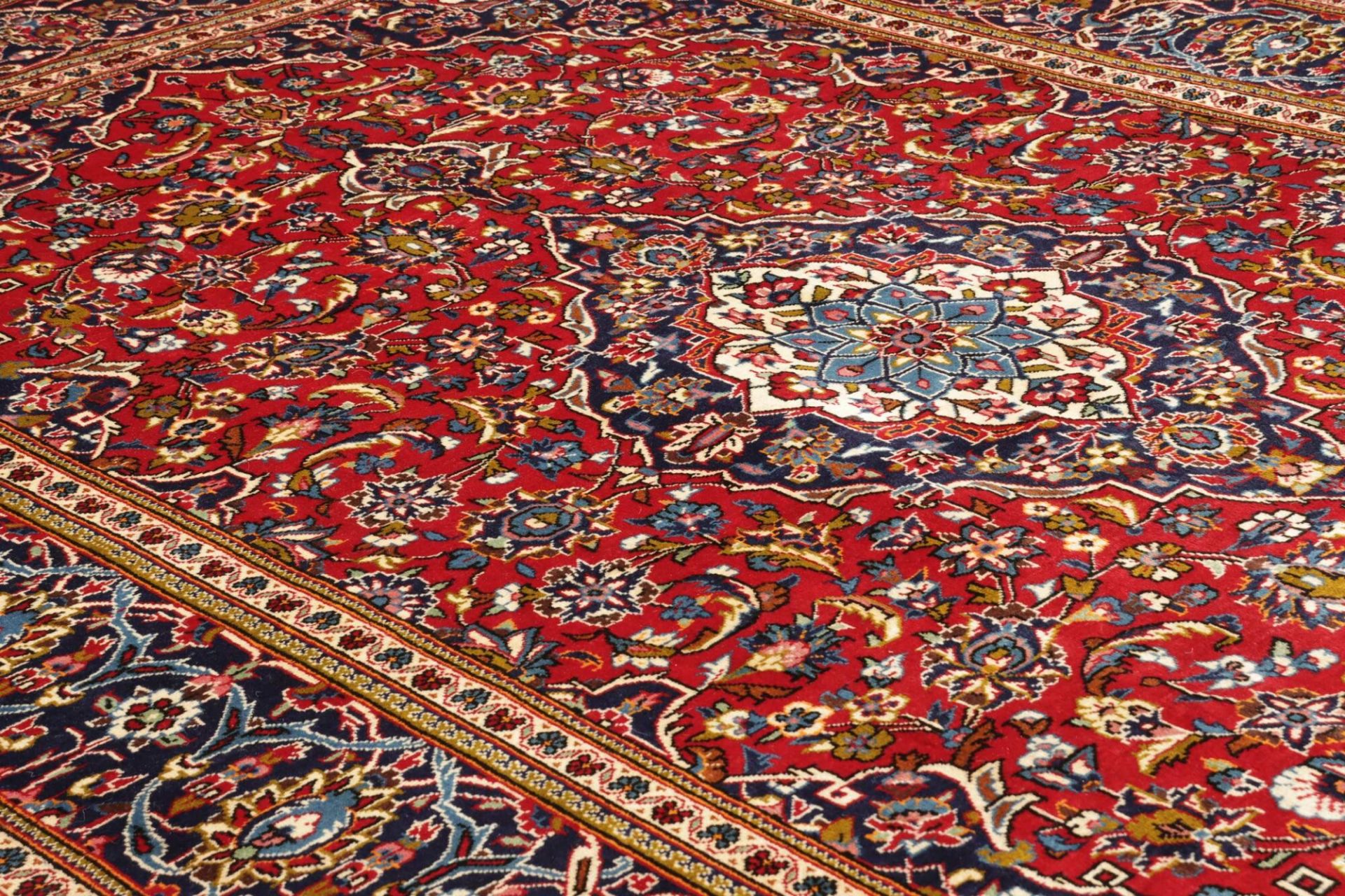 Handgeknüpfter Kashan Perserteppich, 201 × 302 cm, Wolle