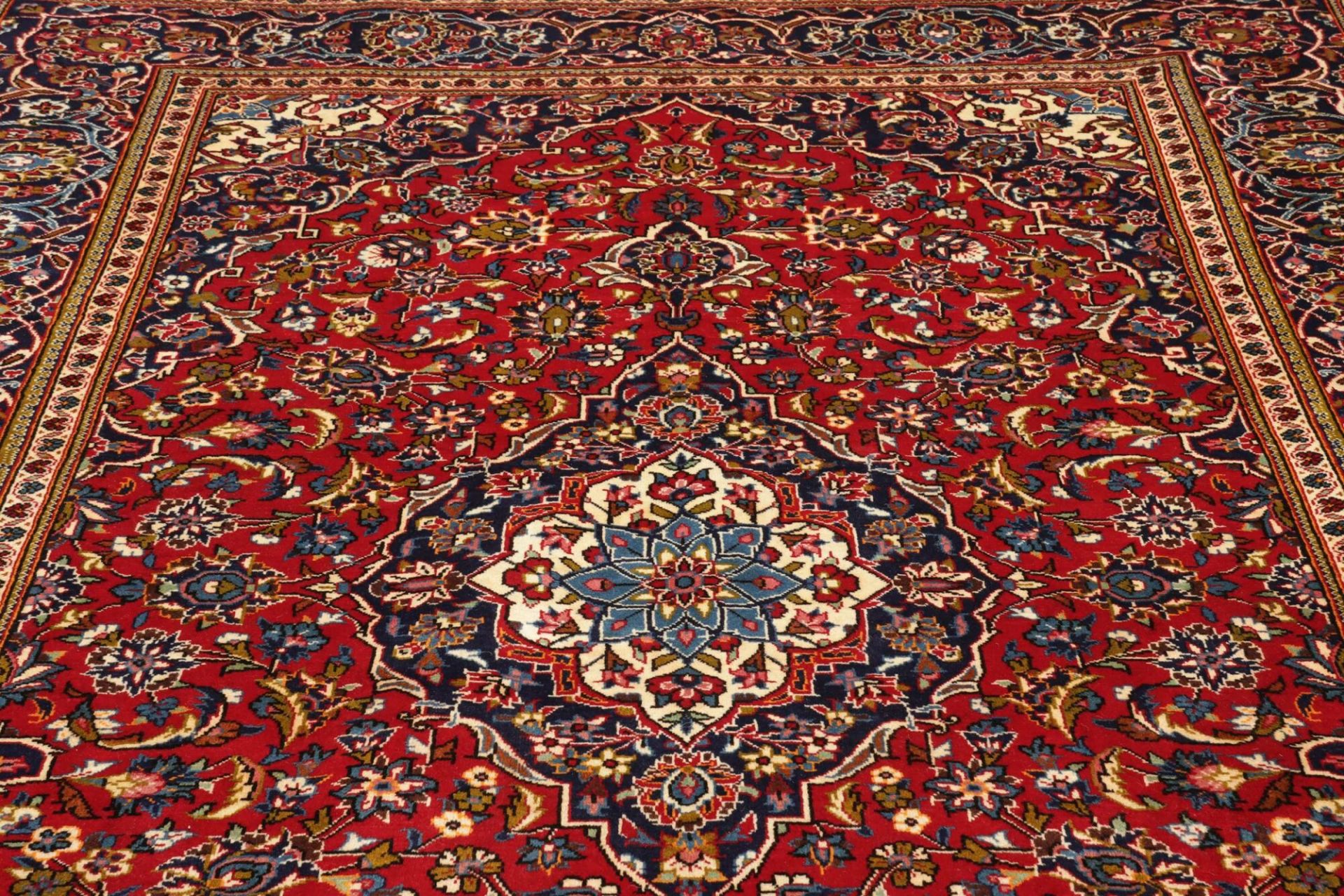 Handgeknüpfter Kashan Perserteppich, 201 × 302 cm, Wolle
