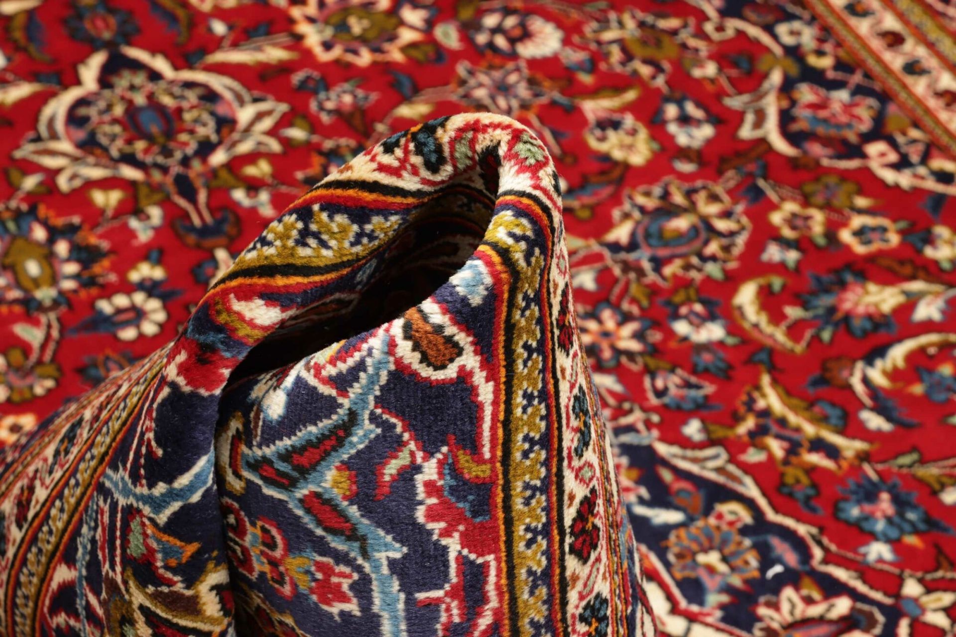 Handgeknüpfter Kashan Perserteppich, 201 × 302 cm, Wolle
