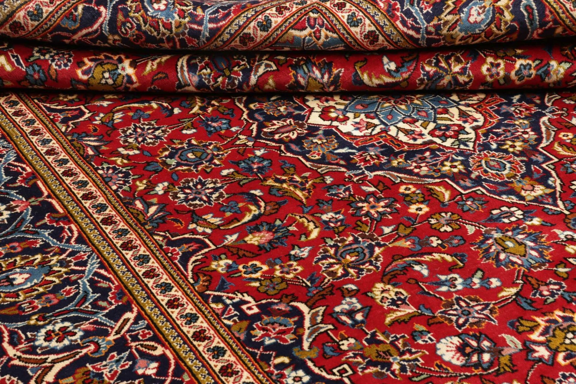Handgeknüpfter Kashan Perserteppich, 201 × 302 cm, Wolle