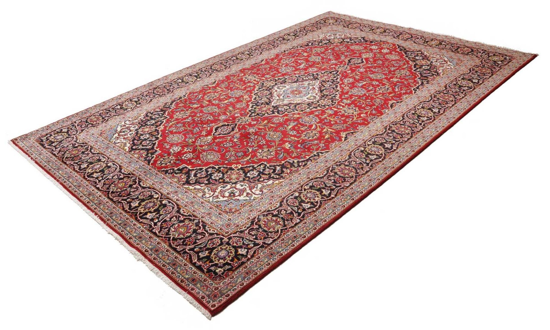 Kashan Perserteppich 201 × 304 cm aus Wolle, handgeknüpft